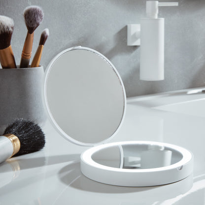 OUTLINE - Travel Mirror, LED. White, x1/x7 Magnification,