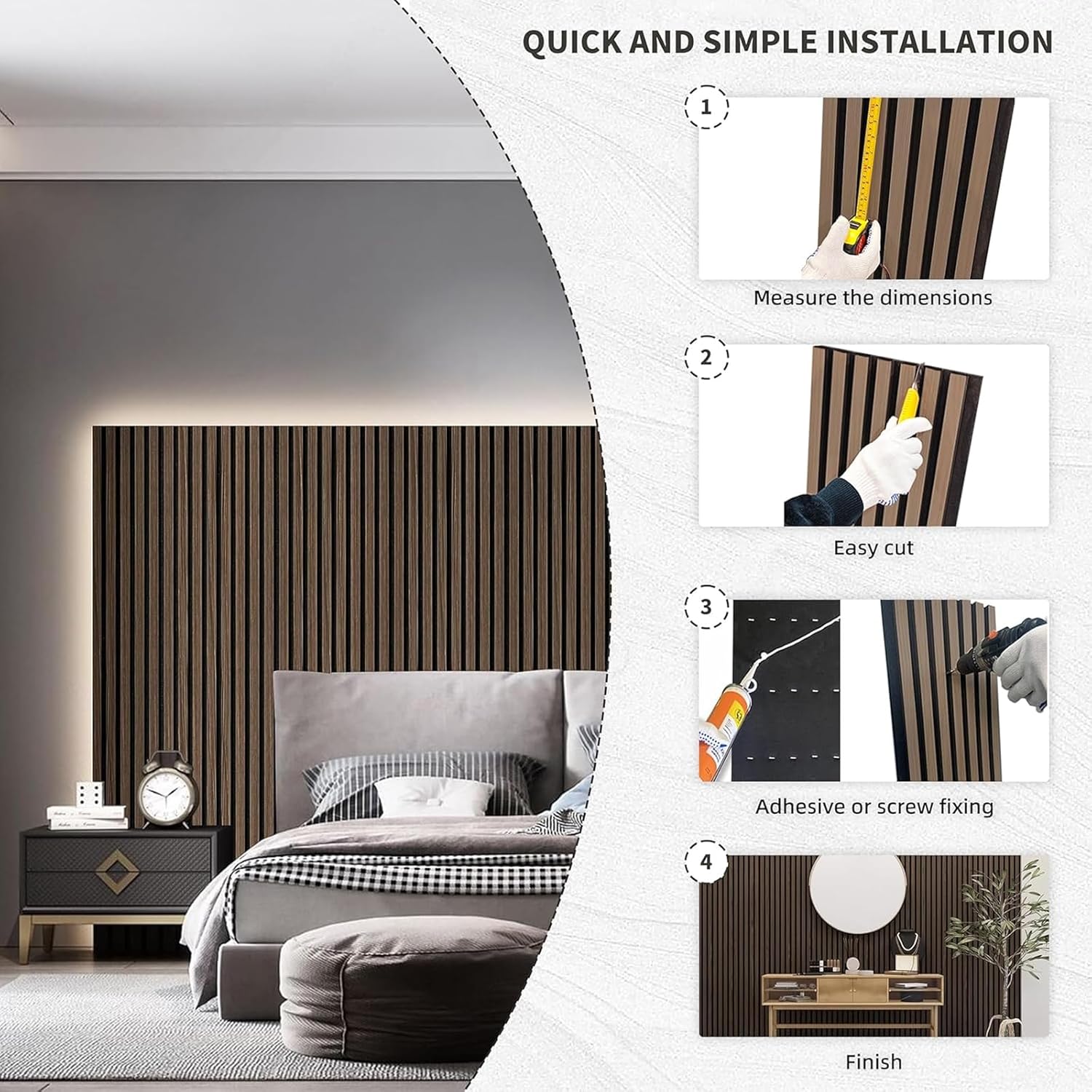 3D Slat Wall Panel-9001 9512 Series