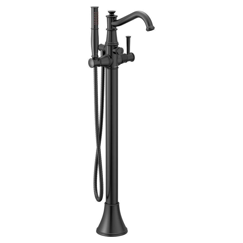 Belfield one-handle tub filler includes hand shower