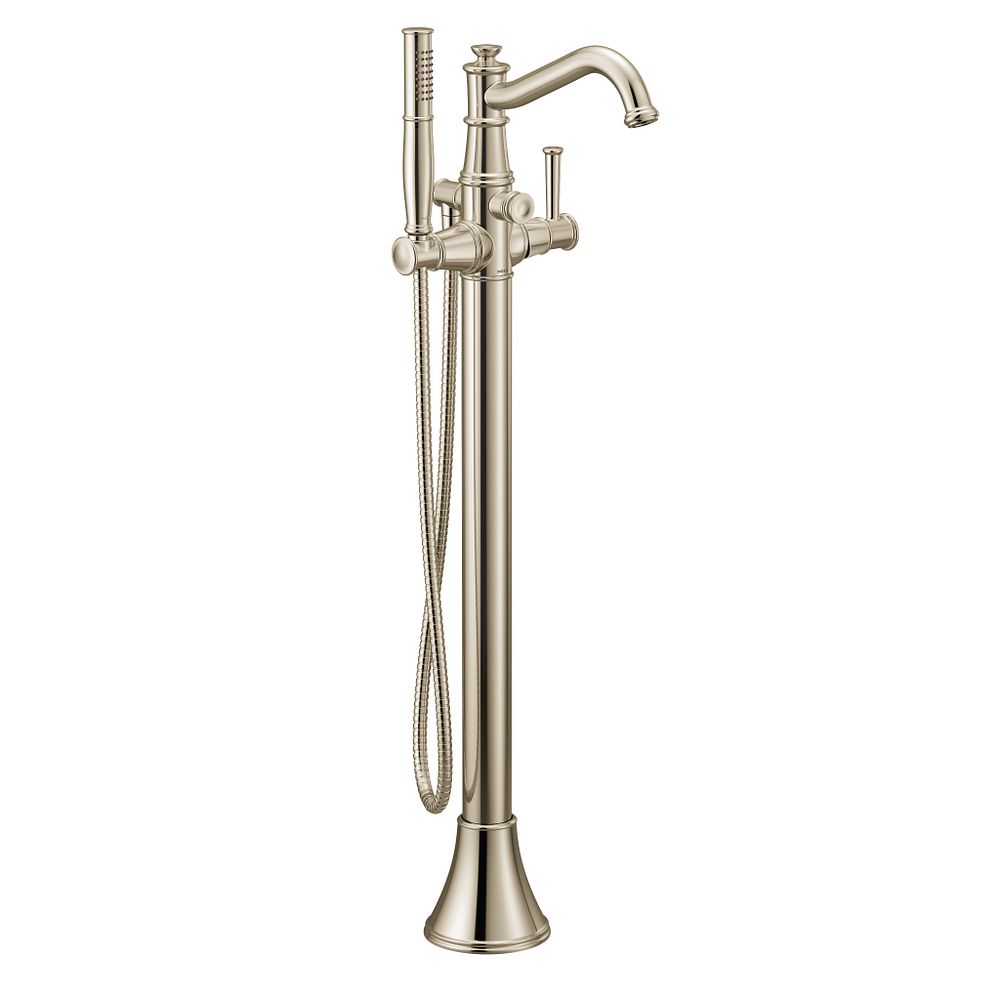 Belfield one-handle tub filler includes hand shower