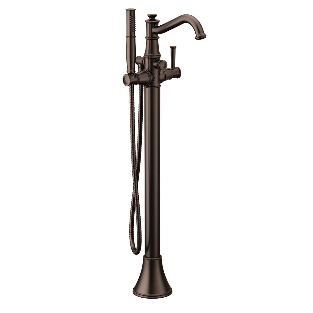 Belfield one-handle tub filler includes hand shower