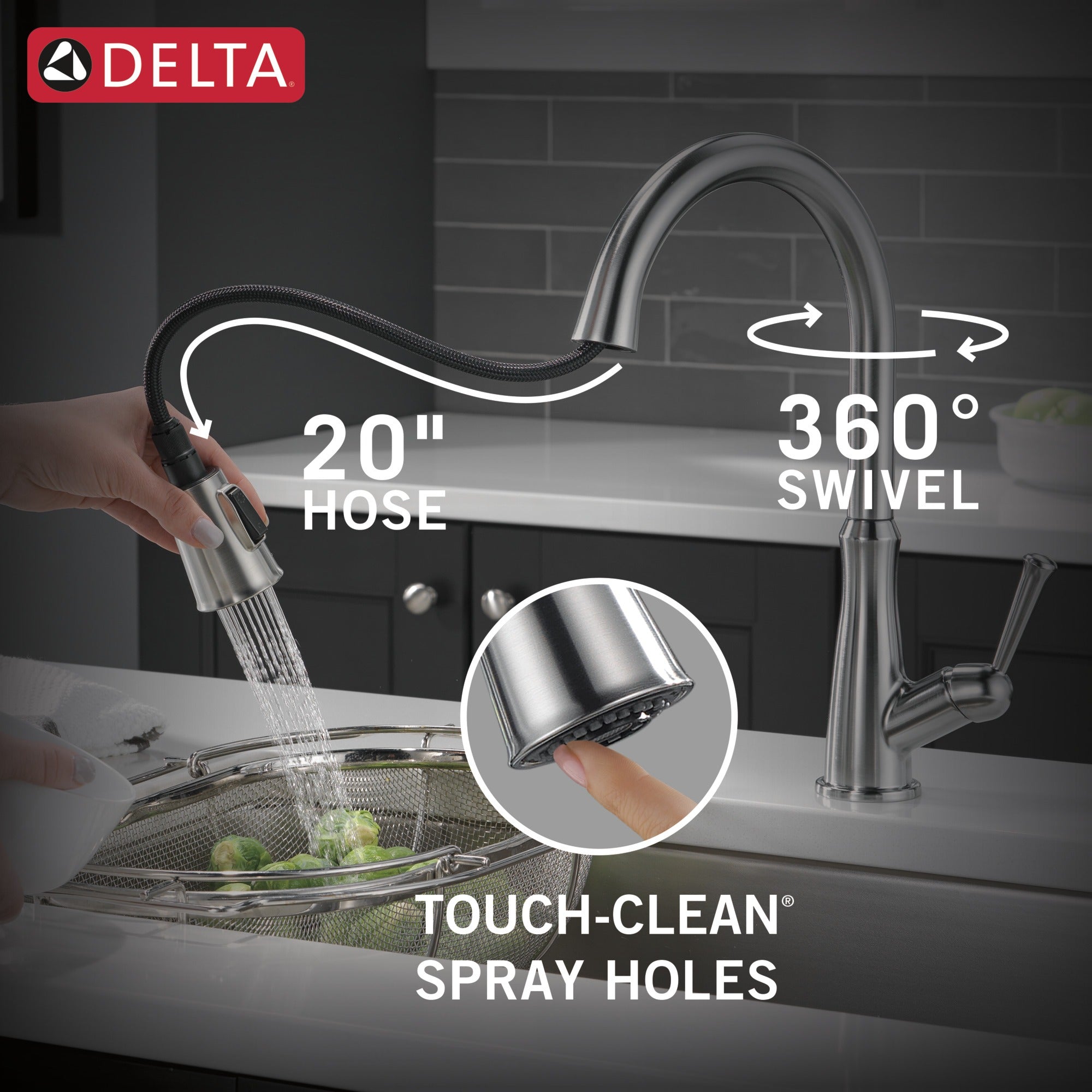 Delta Westville® Single Handle Pull-Down Kitchen Faucet