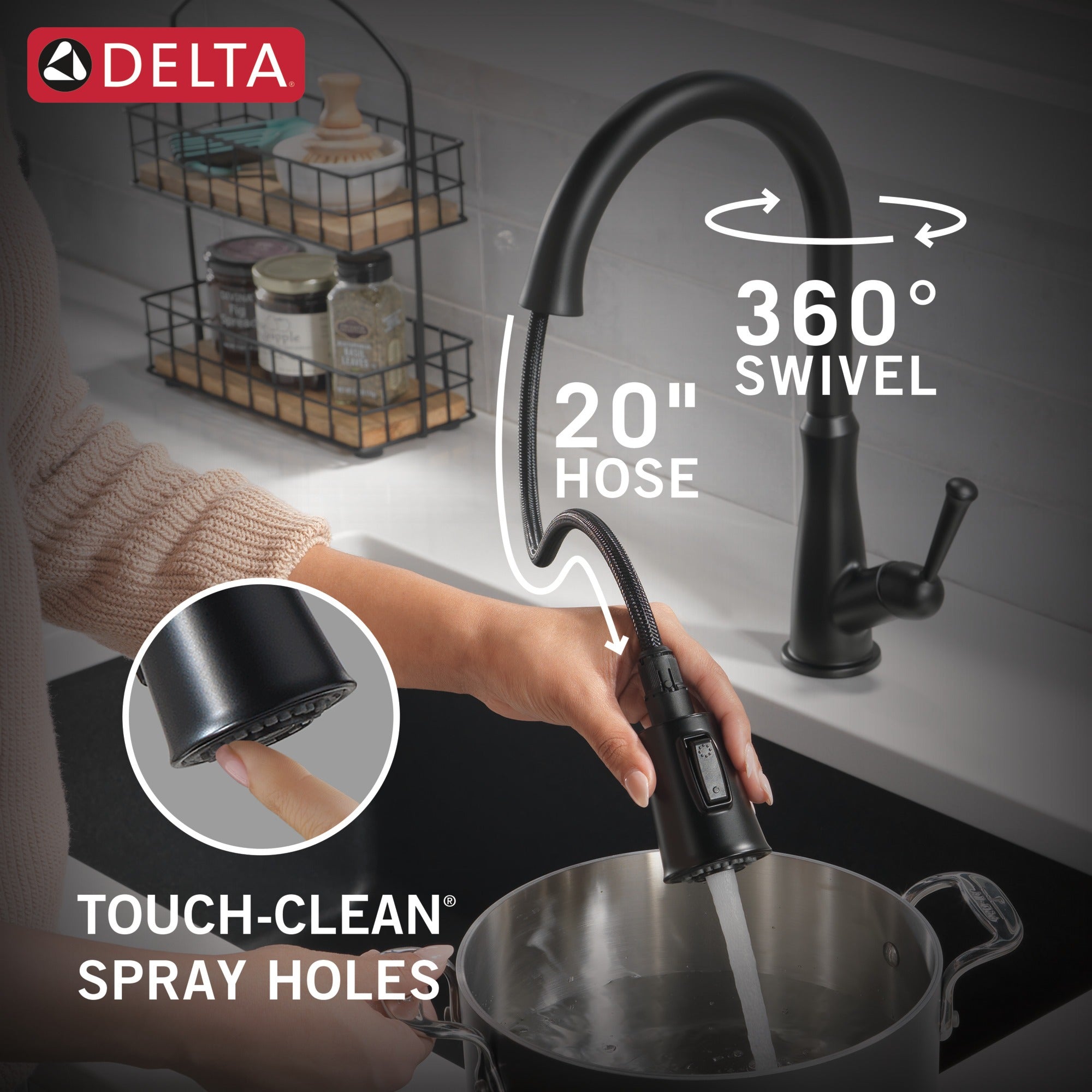 Delta Westville® Single Handle Pull-Down Kitchen Faucet