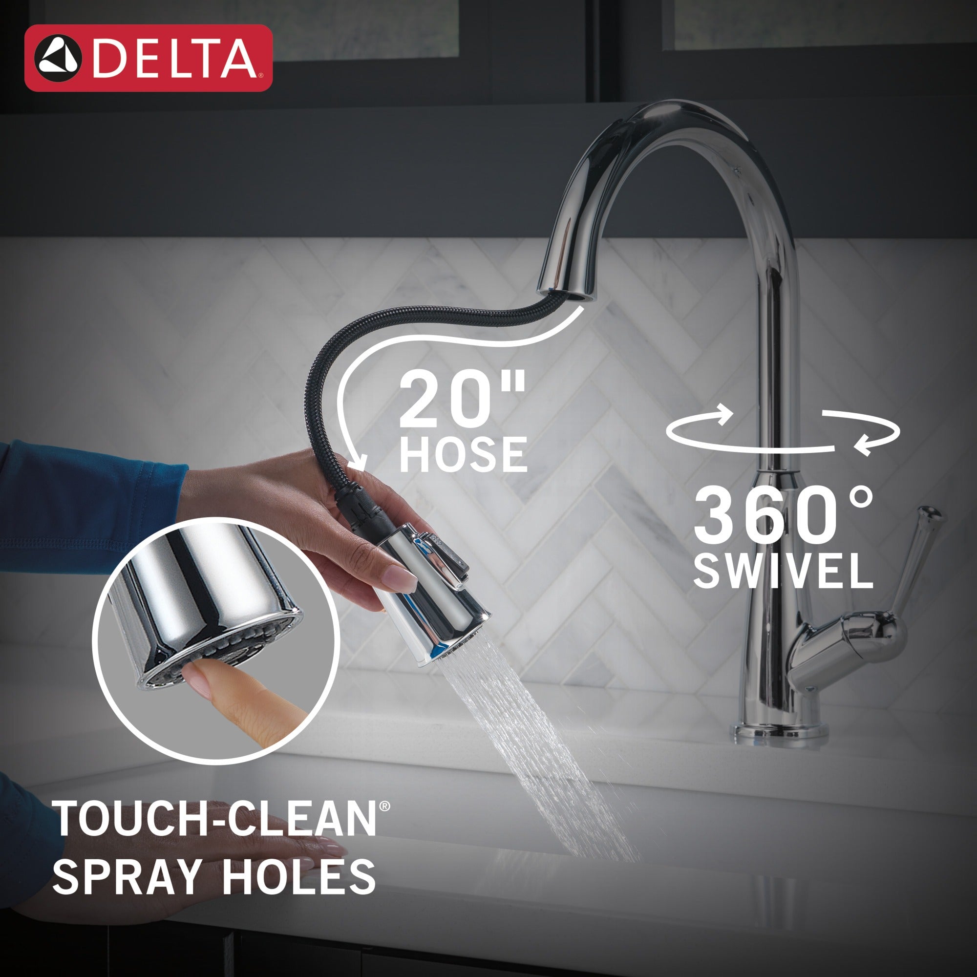 Delta Westville® Single Handle Pull-Down Kitchen Faucet