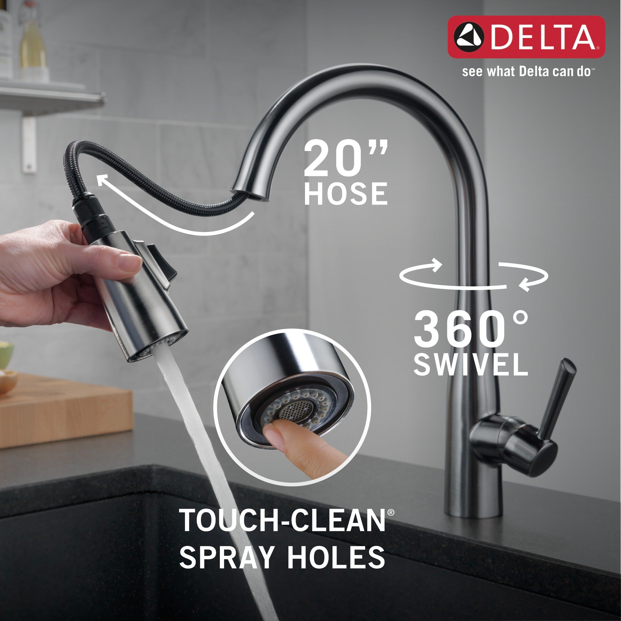 Delta Essa® Single Handle Pull-Down Kitchen Faucet