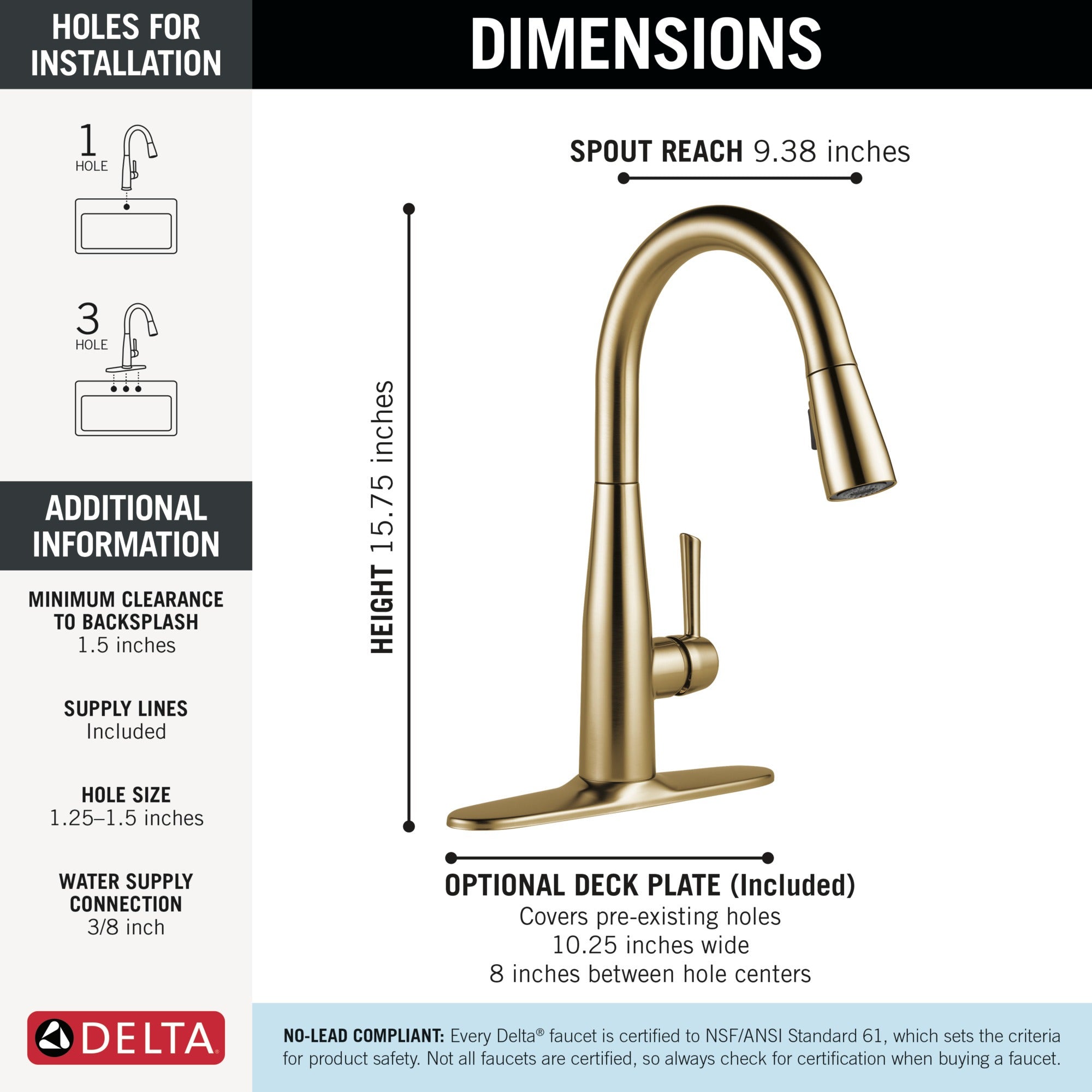 Delta Essa® Single Handle Pull-Down Kitchen Faucet