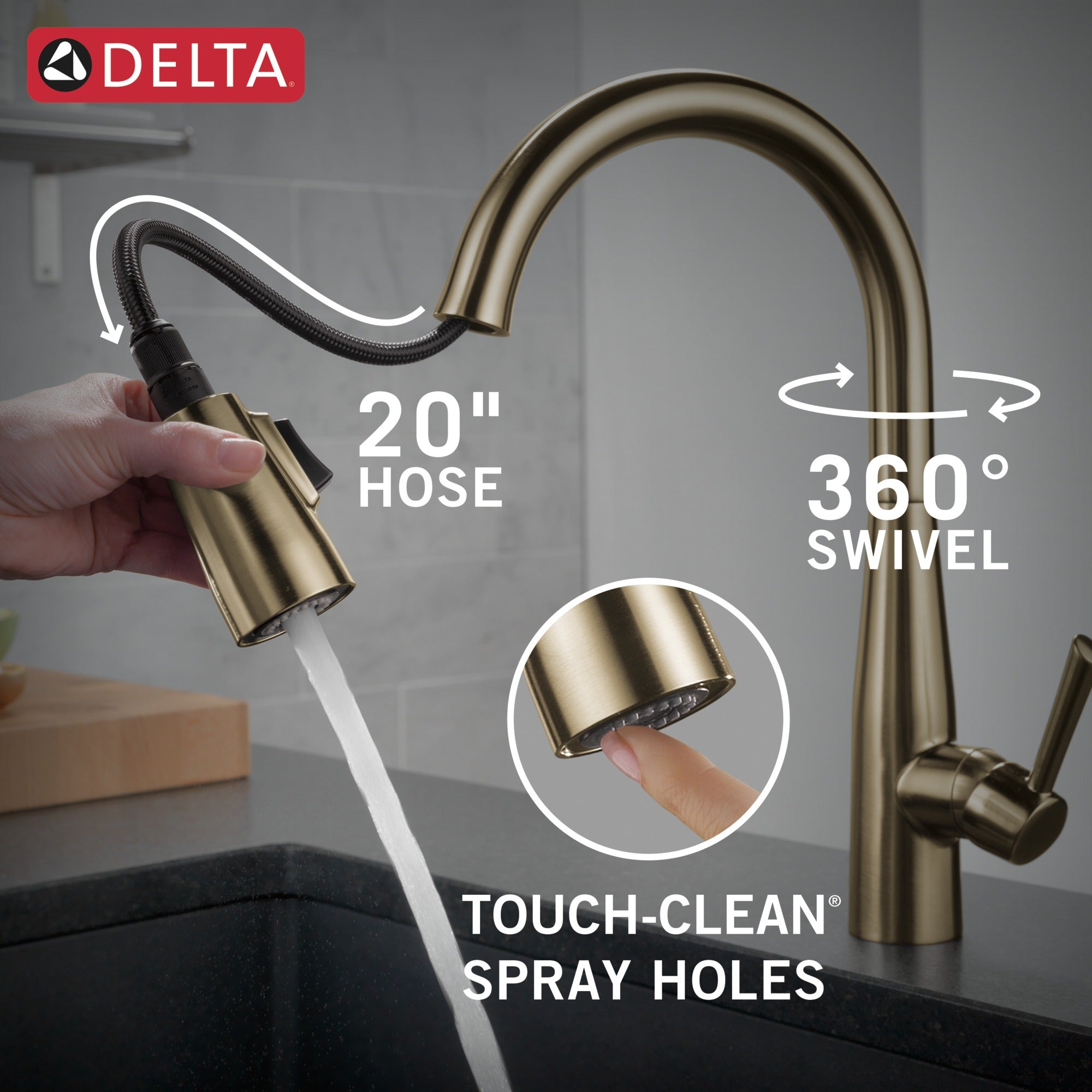 Delta Essa® Single Handle Pull-Down Kitchen Faucet