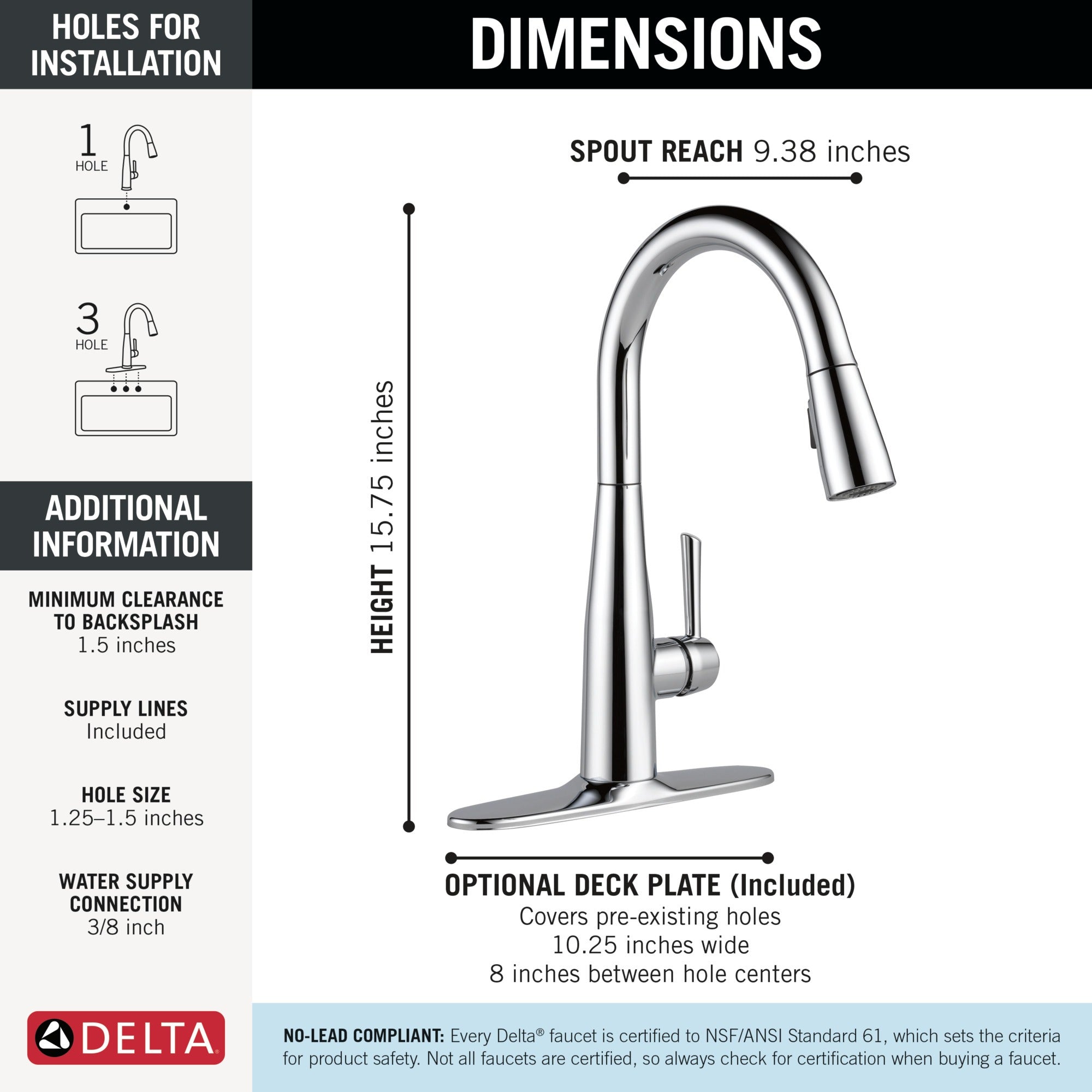 Delta Essa® Single Handle Pull-Down Kitchen Faucet