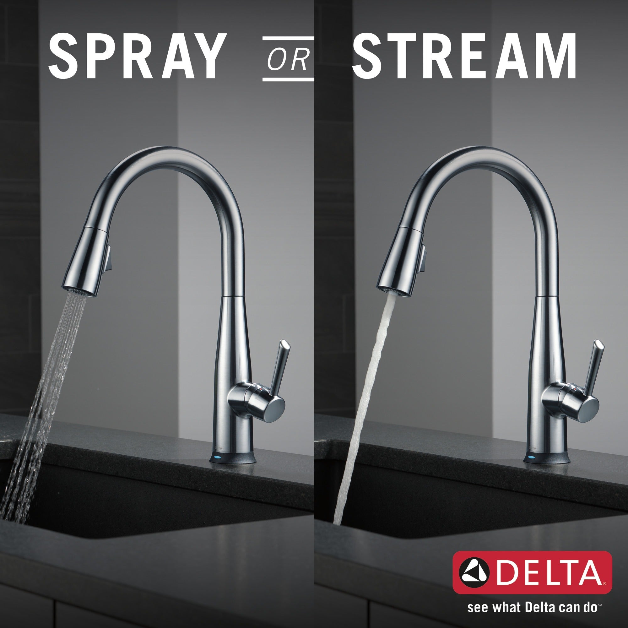 Delta Essa® Single Handle Pull-Down Kitchen Faucet with Touch<sub>2</sub>O® Technology