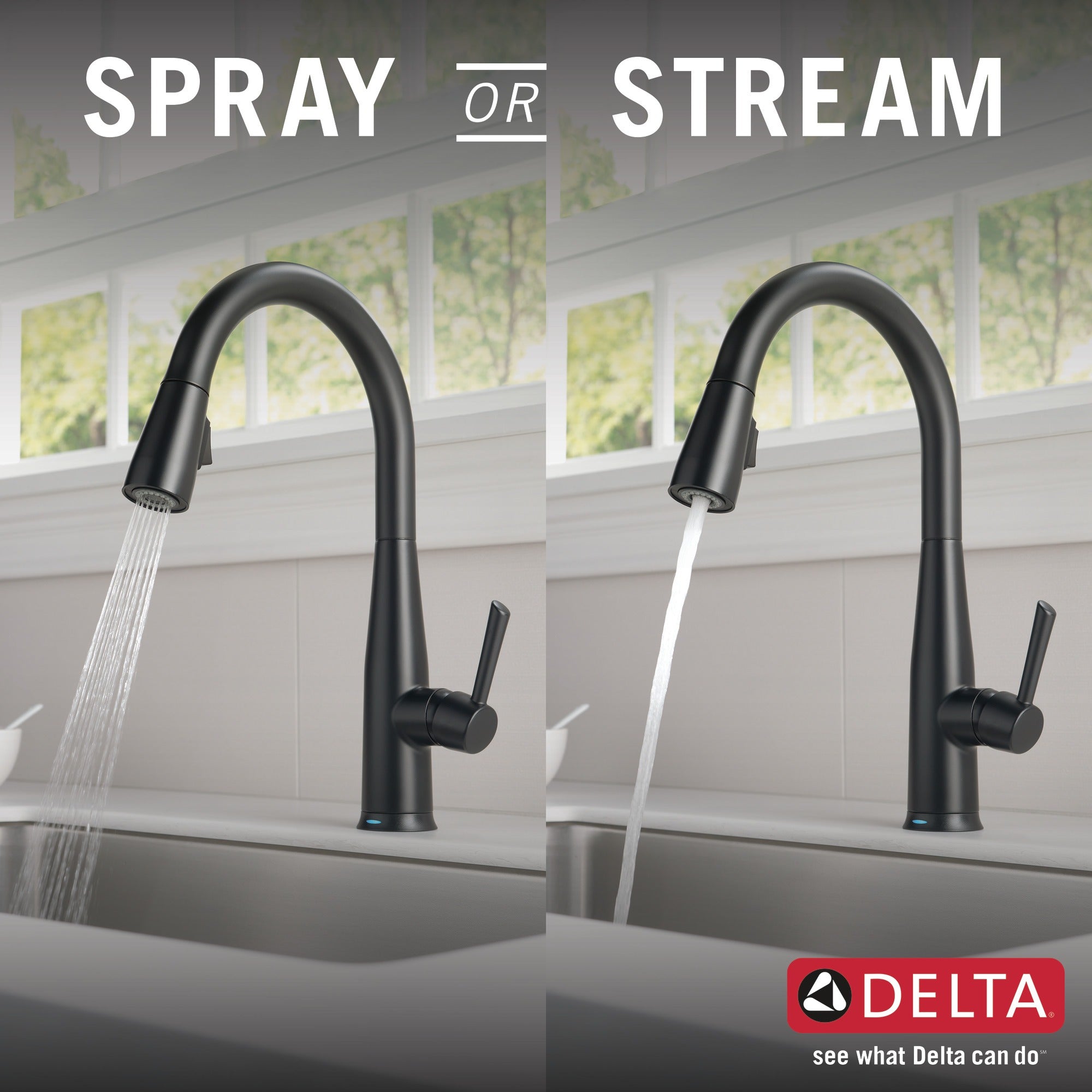 Delta Essa® Single Handle Pull-Down Kitchen Faucet with Touch<sub>2</sub>O® Technology