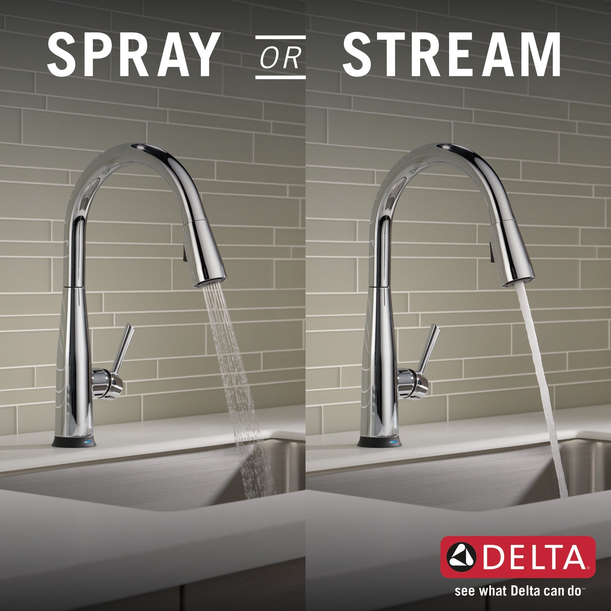 Delta Essa® Single Handle Pull-Down Kitchen Faucet with Touch<sub>2</sub>O® Technology