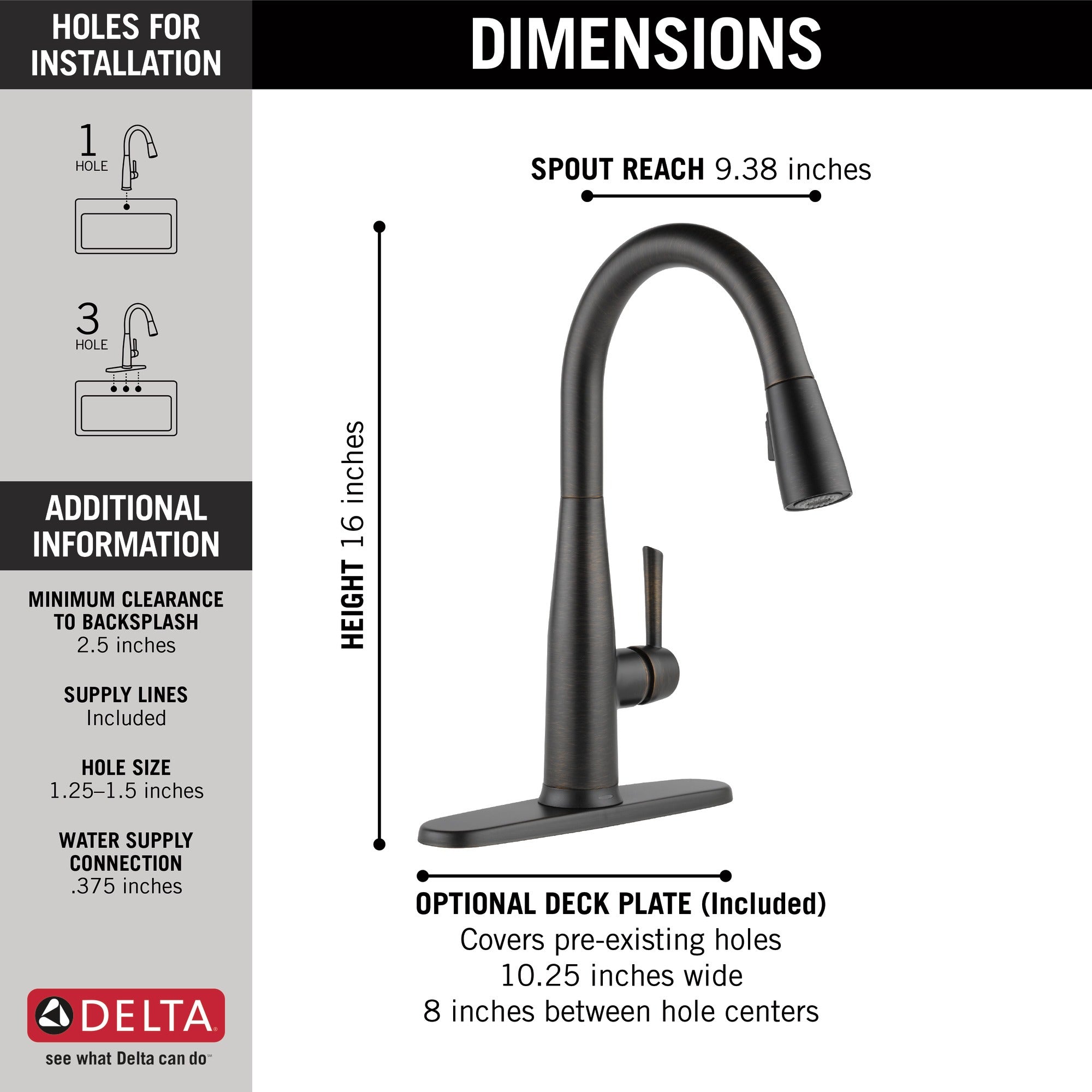 Delta Essa® Single Handle Pull-Down Kitchen Faucet with Touch<sub>2</sub>O® Technology