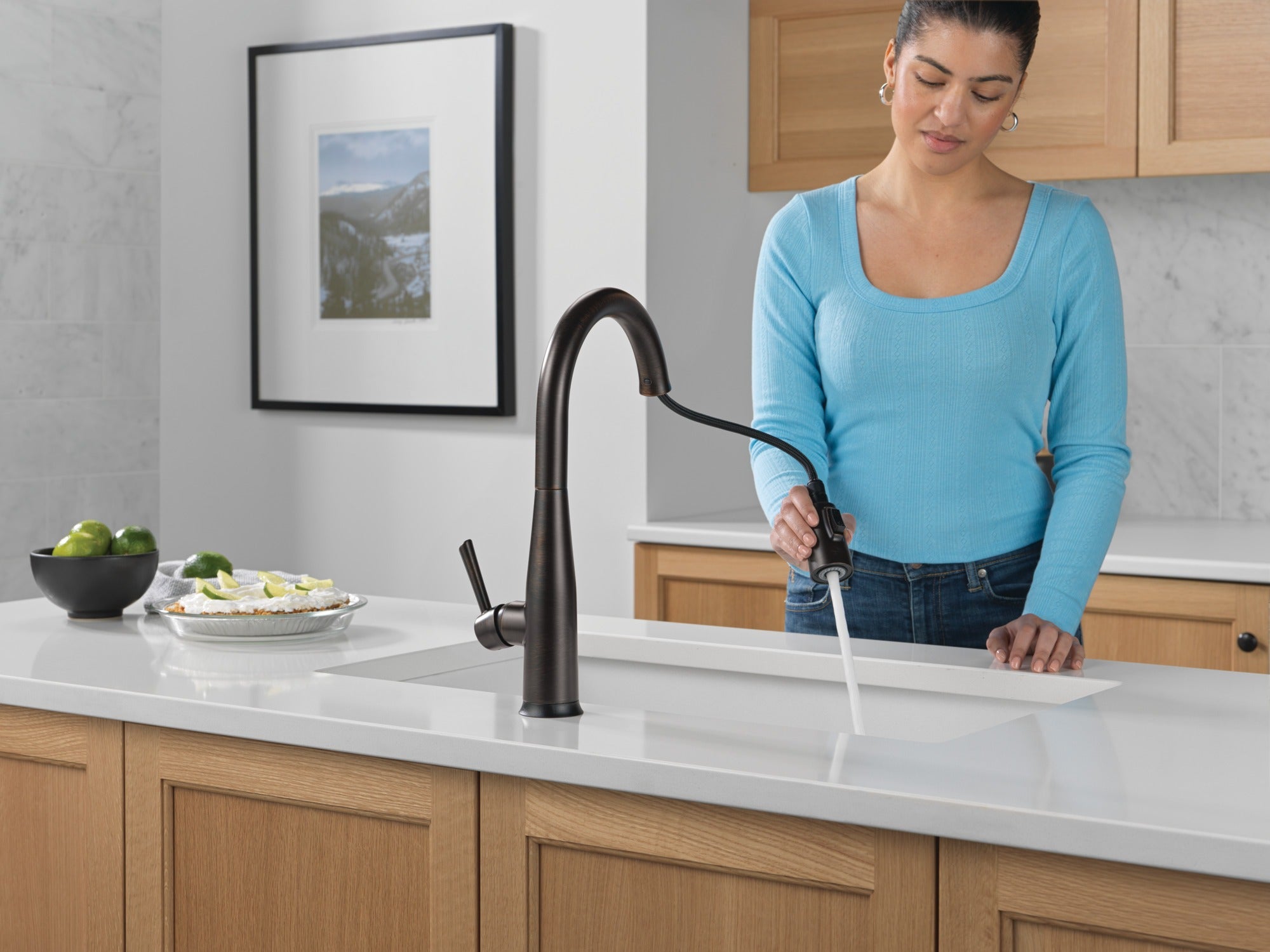 Delta Essa® Touch<sub>2</sub>O® Technology Kitchen Faucet with Touchless Technology