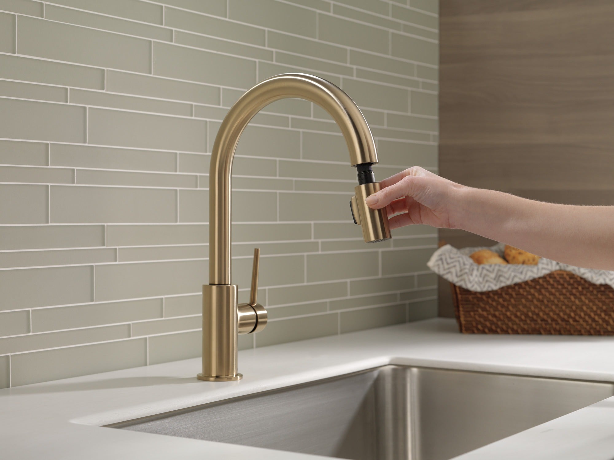 Delta Trinsic® Single Handle Pull-Down Kitchen Faucet