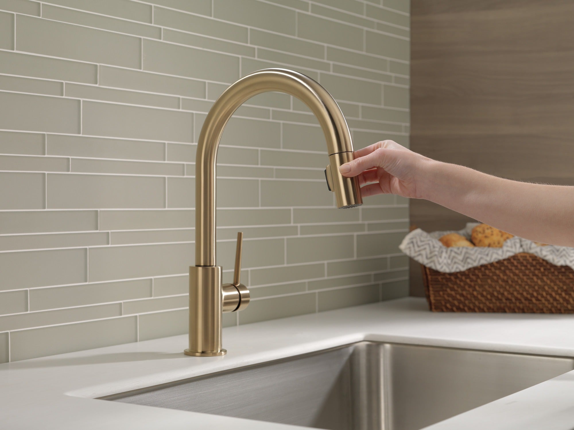 Delta Trinsic® Single Handle Pull-Down Kitchen Faucet