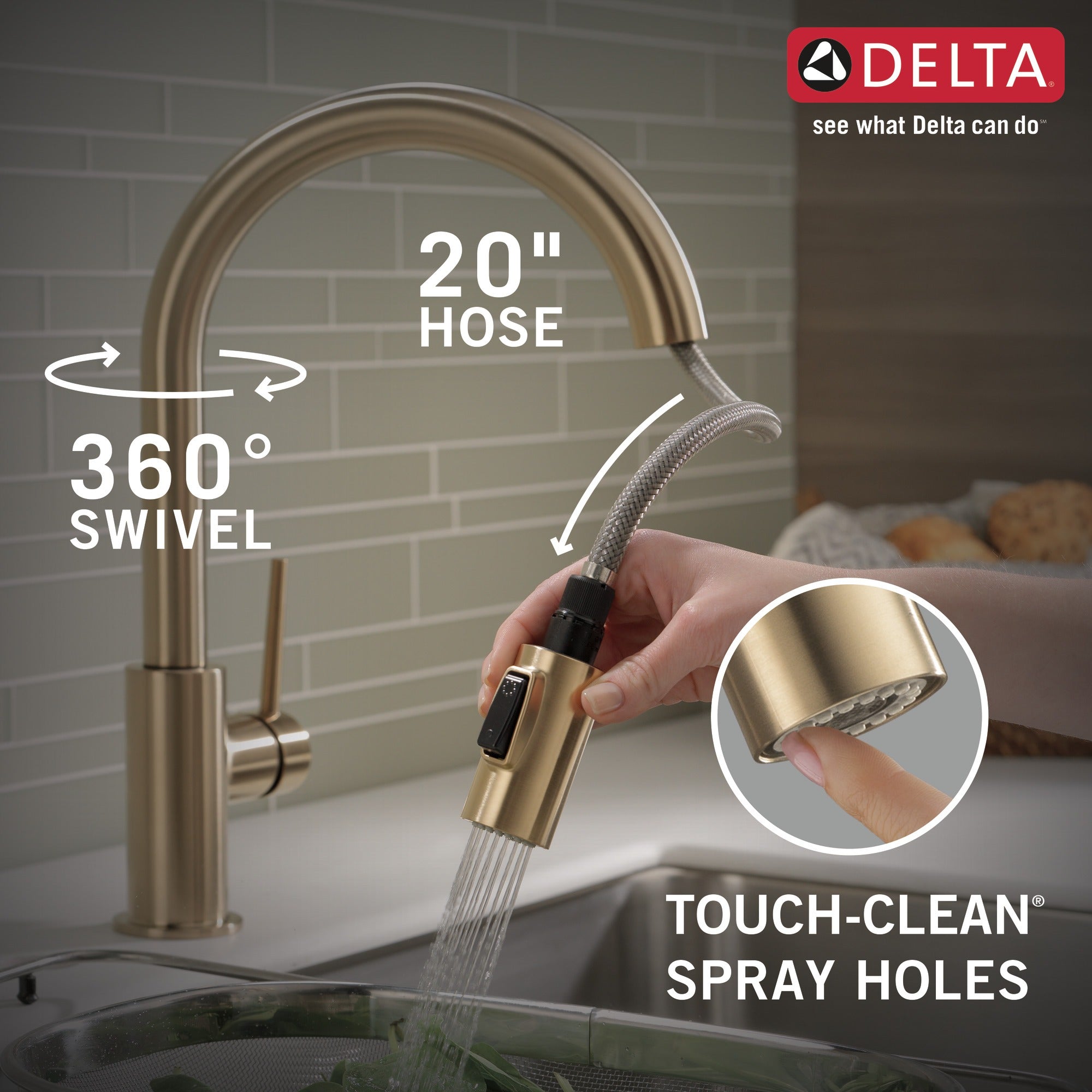 Delta Trinsic® Single Handle Pull-Down Kitchen Faucet