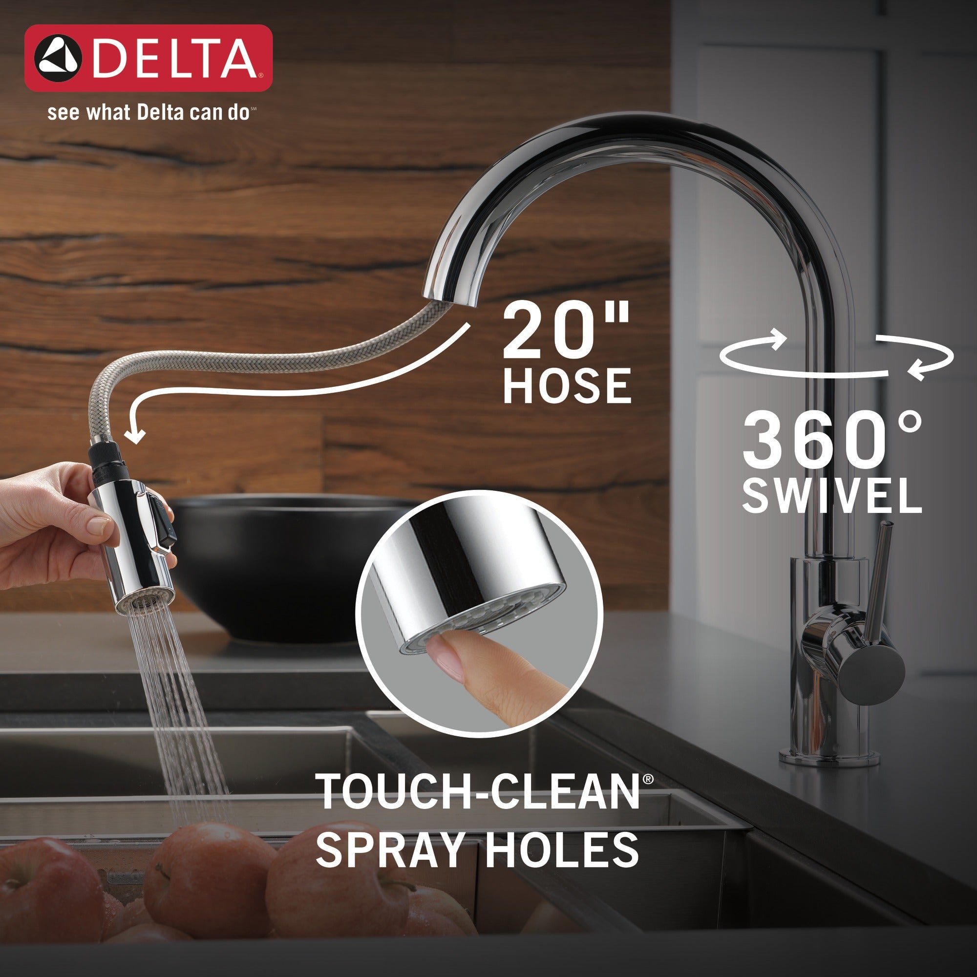 Delta Trinsic® Single Handle Pull-Down Kitchen Faucet