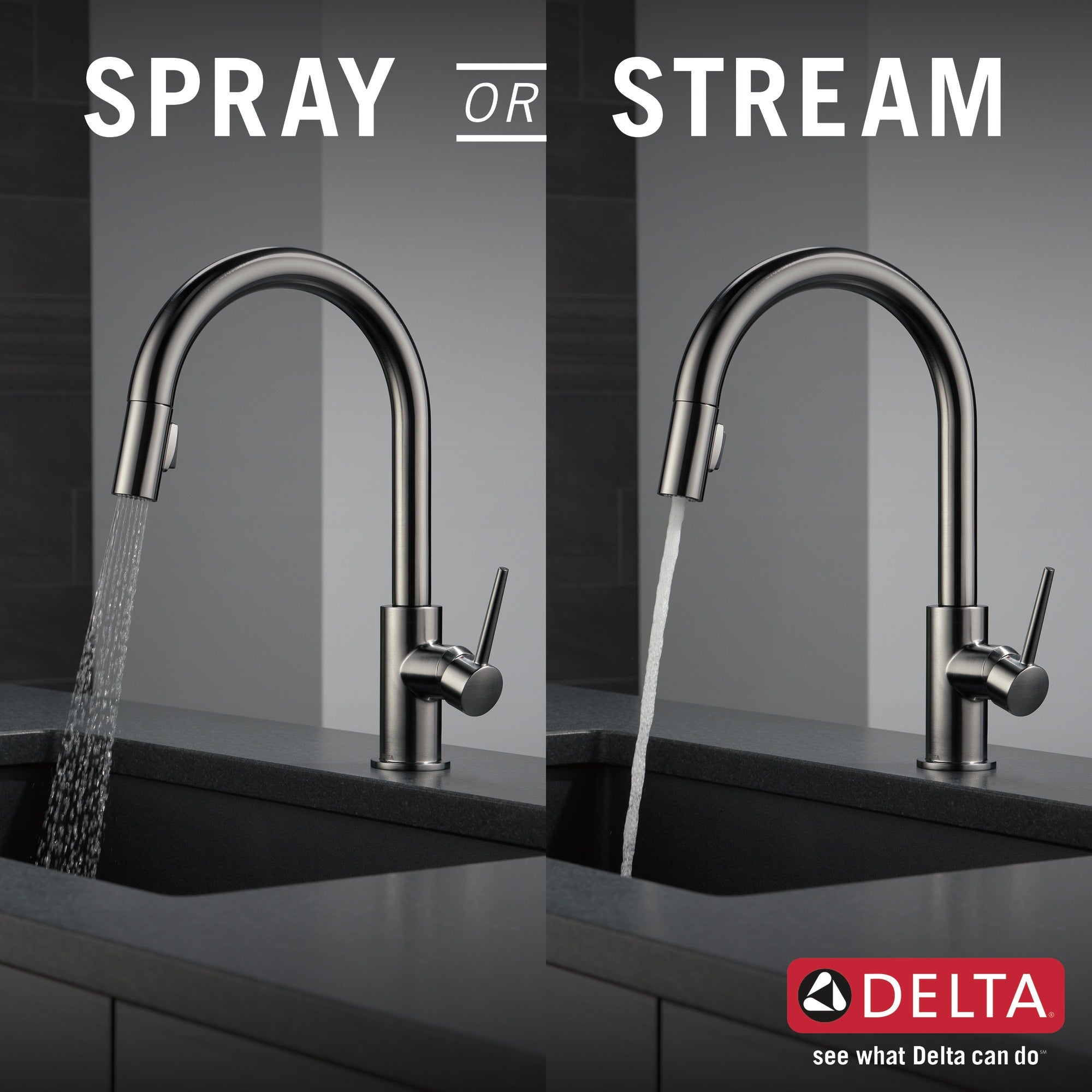 Delta Trinsic® Single Handle Pull-Down Kitchen Faucet