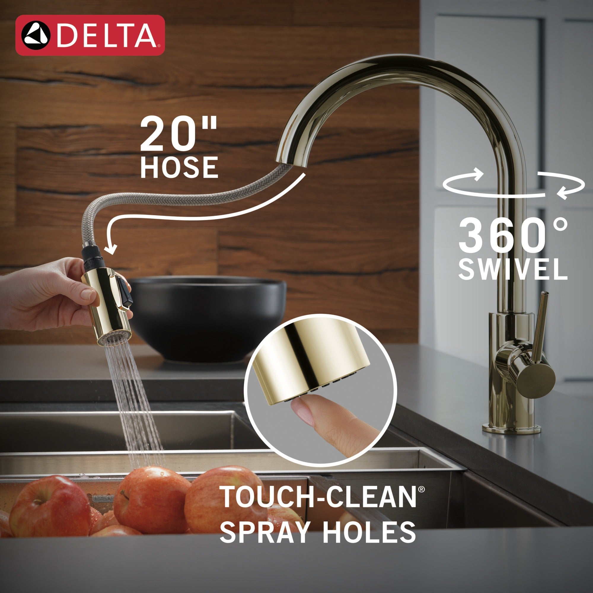Delta Trinsic® Single Handle Pull-Down Kitchen Faucet