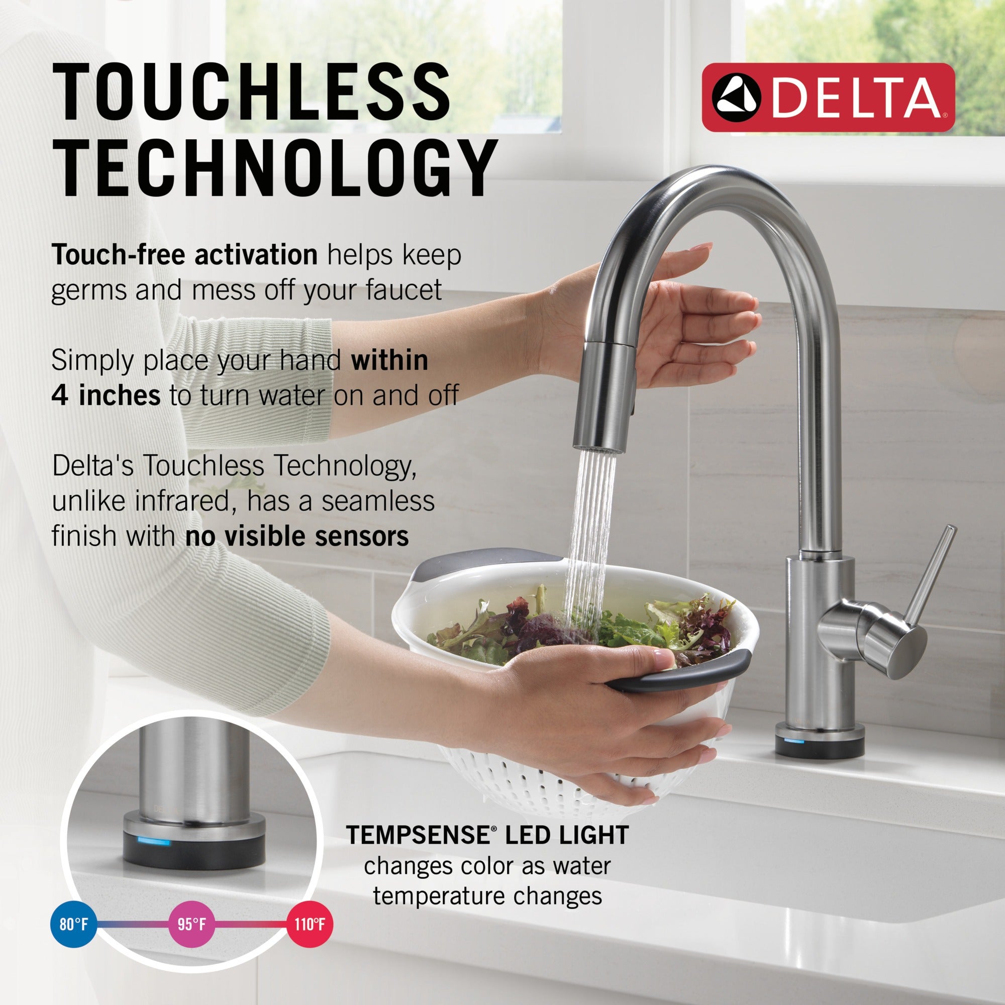 Delta Trinsic® VoiceIQ® Kitchen Faucet with Touch<sub>2</sub>O® Technology with Touchless Technology