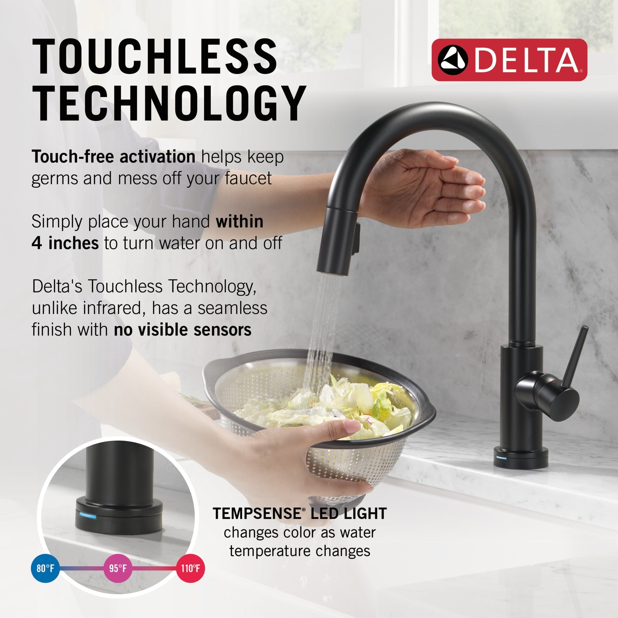 Delta Trinsic® VoiceIQ® Kitchen Faucet with Touch<sub>2</sub>O® Technology with Touchless Technology
