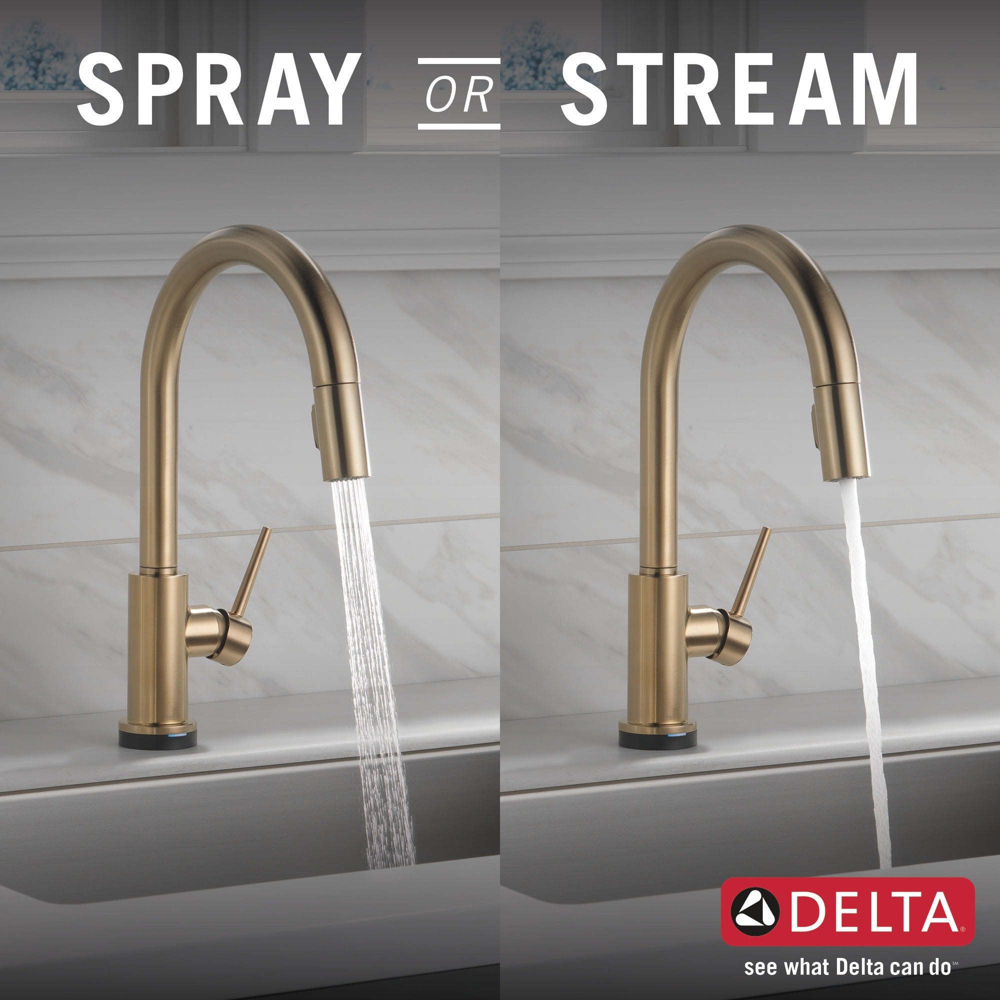 Delta Trinsic® VoiceIQ® Single-Handle Pull-Down Kitchen Faucet with Touch<sub>2</sub>O® Technology