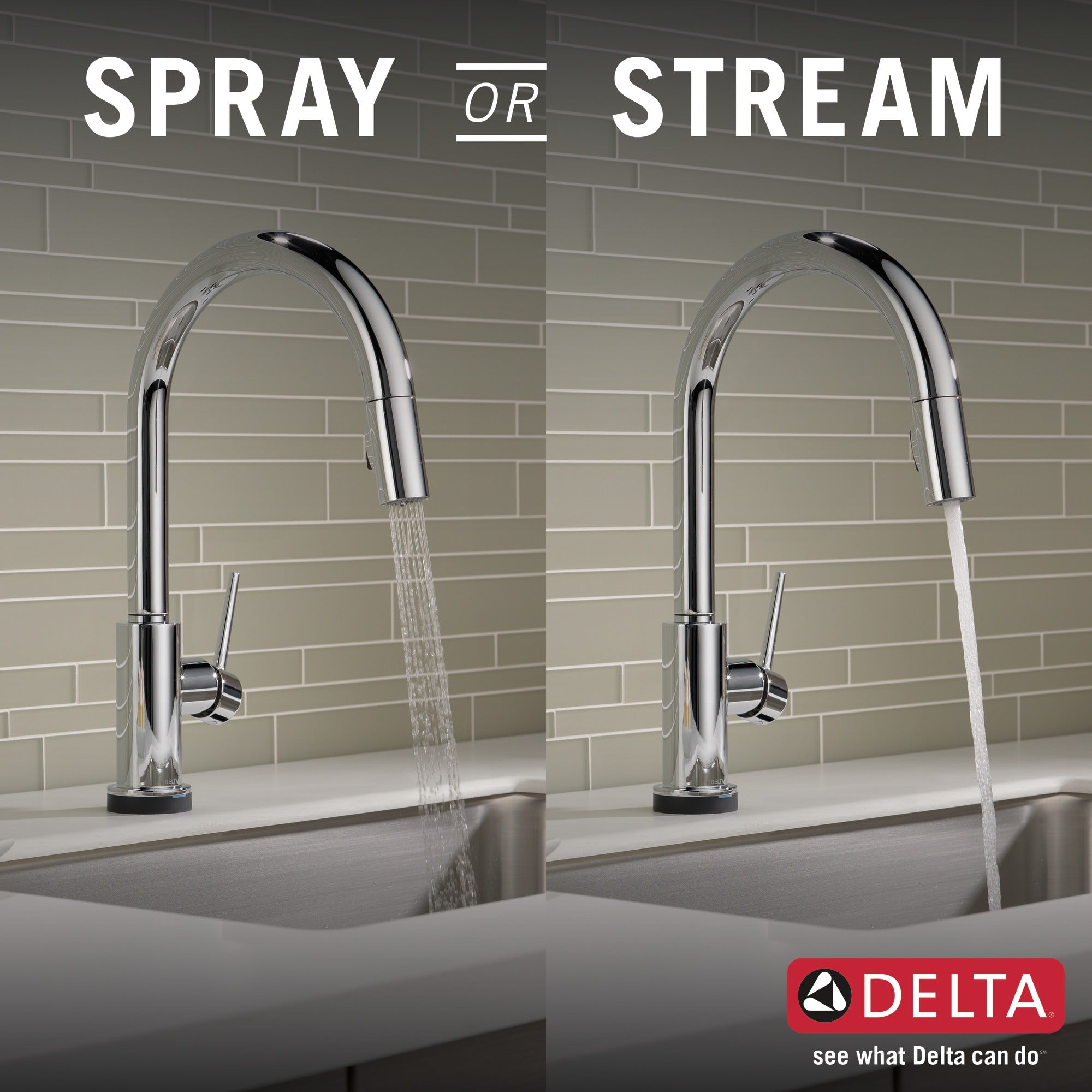 Delta Trinsic® VoiceIQ® Single-Handle Pull-Down Kitchen Faucet with Touch<sub>2</sub>O® Technology