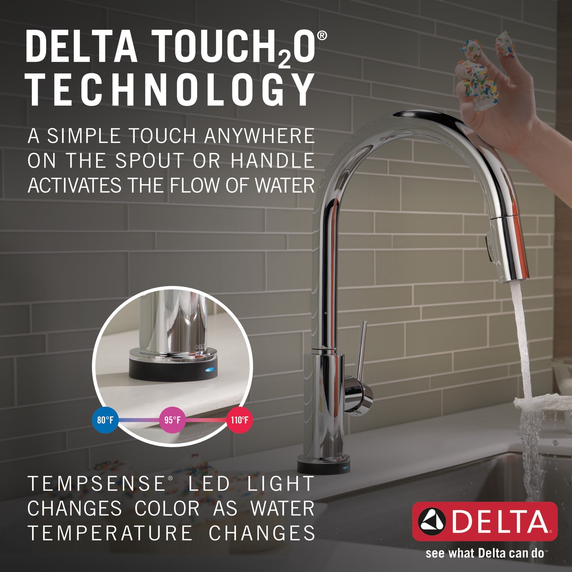 Delta Trinsic® VoiceIQ® Single-Handle Pull-Down Kitchen Faucet with Touch<sub>2</sub>O® Technology