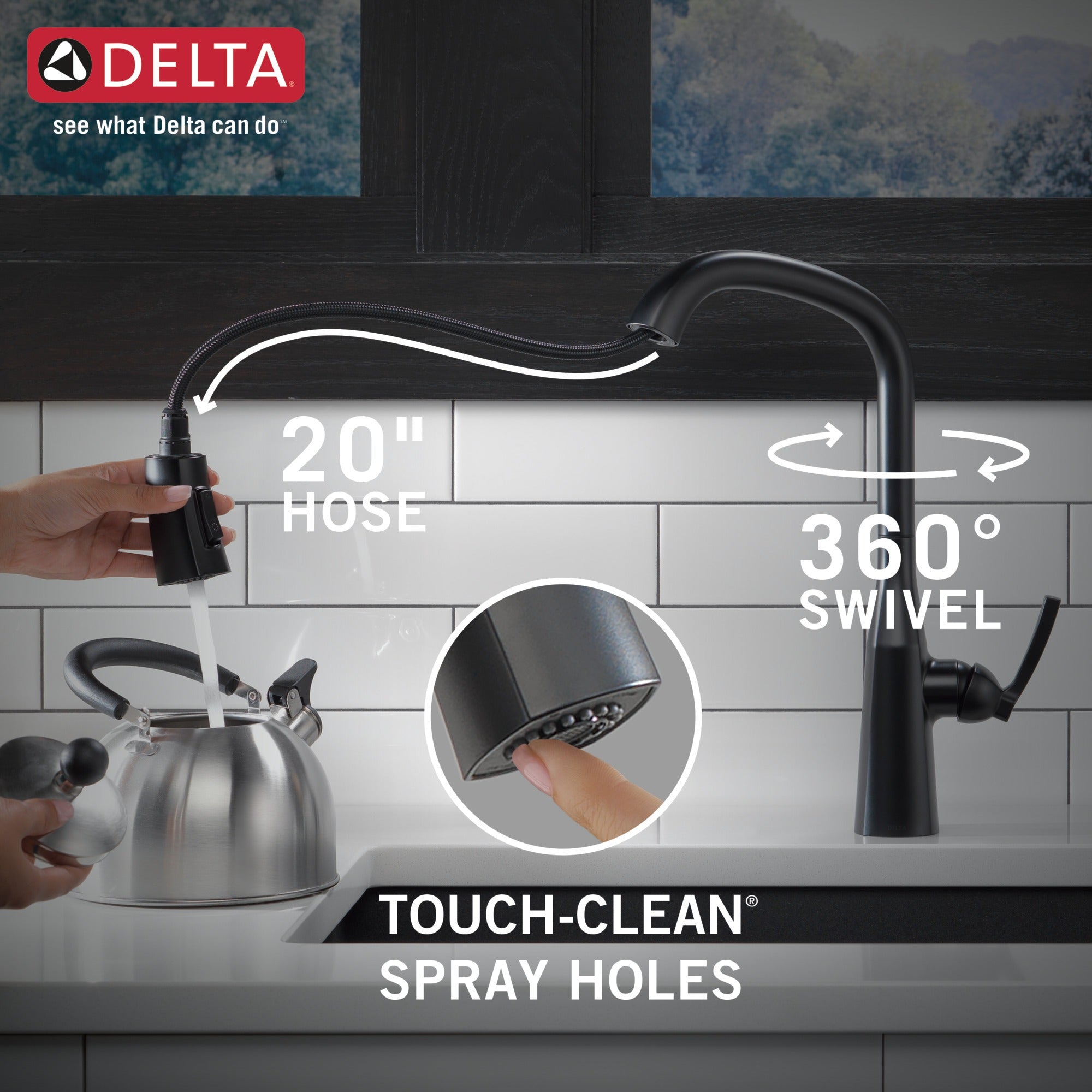 Delta Stryke® Single Handle Pull-Down Kitchen Faucet