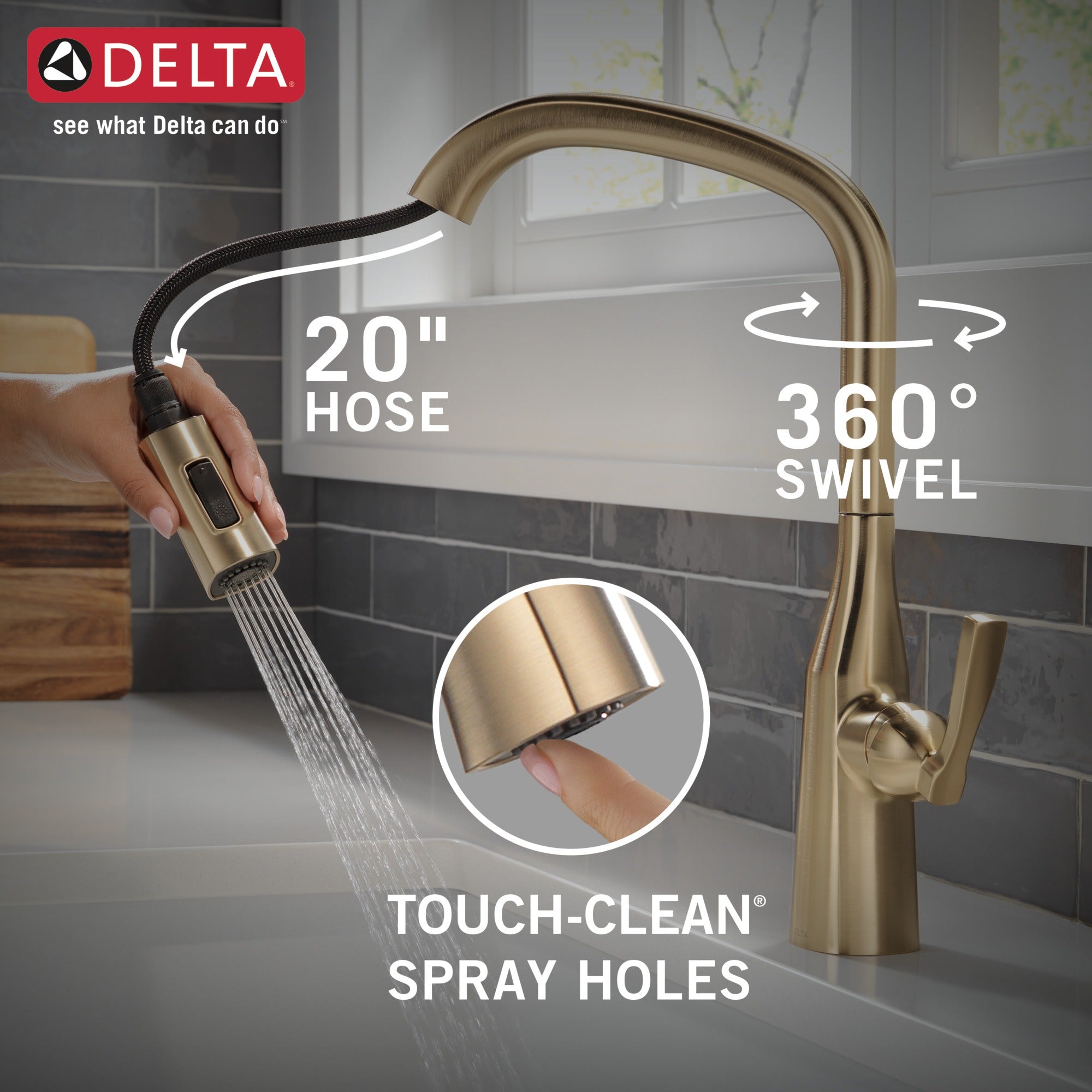 Delta Stryke® Single Handle Pull-Down Kitchen Faucet