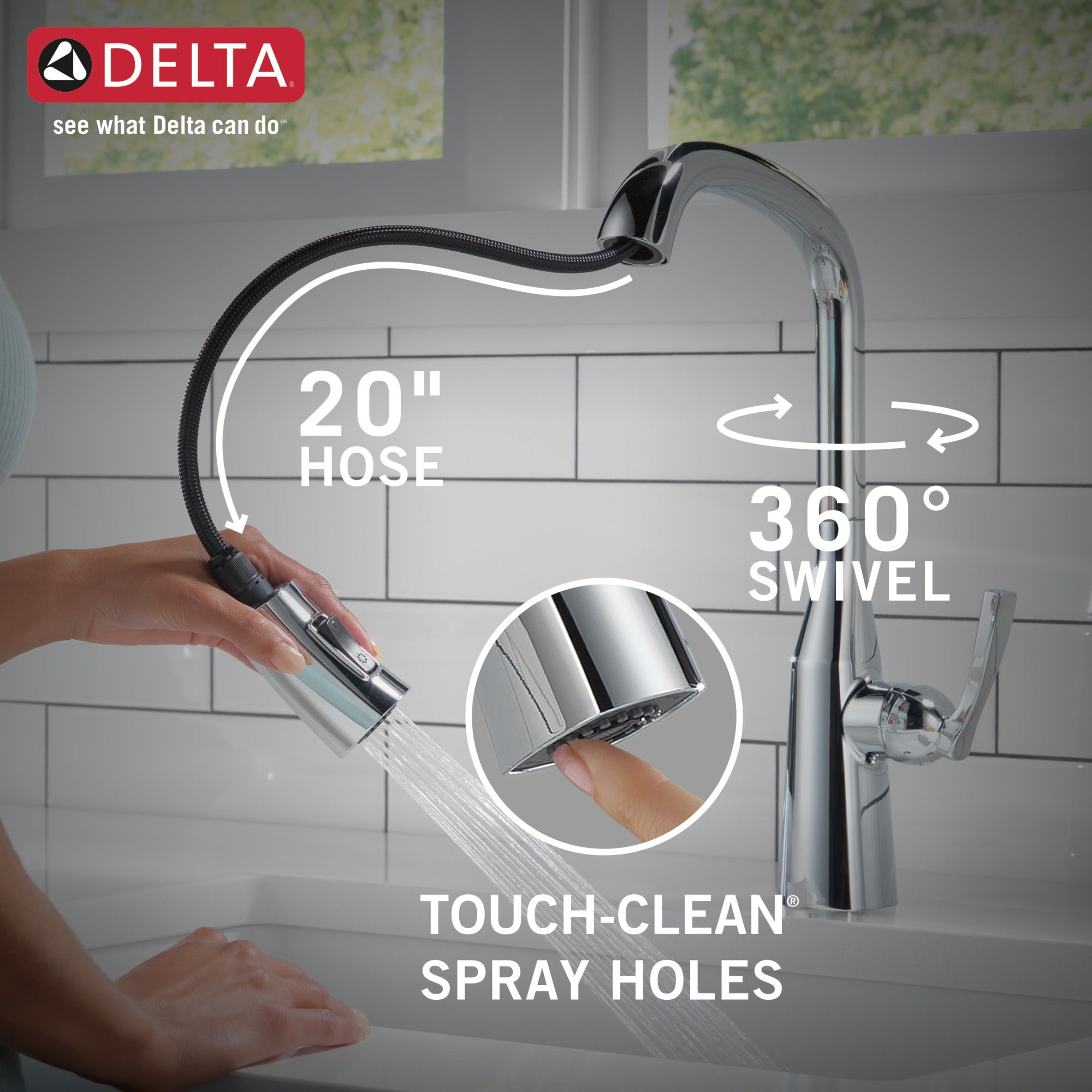 Delta Stryke® Single Handle Pull-Down Kitchen Faucet