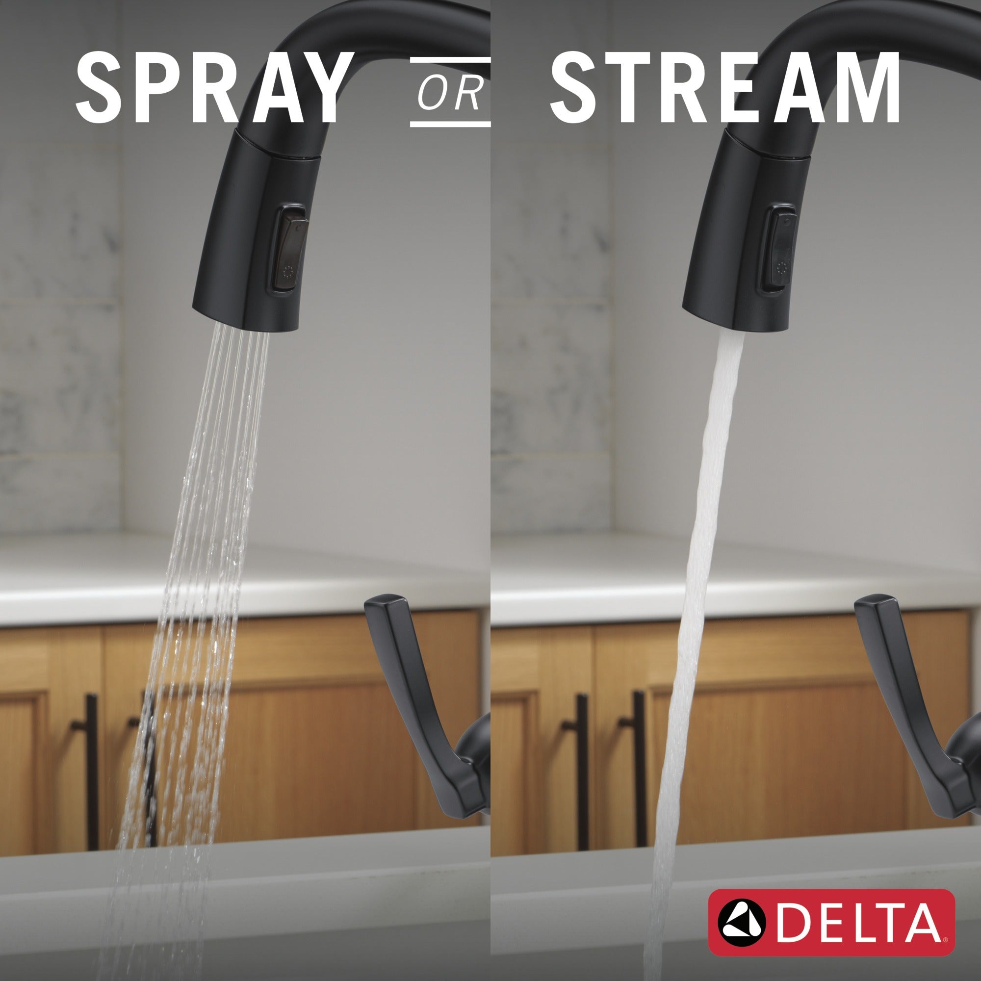 Delta Stryke® VoiceIQ® Single Handle Pull-Down Faucet with Touch<sub>2</sub>O® Technology