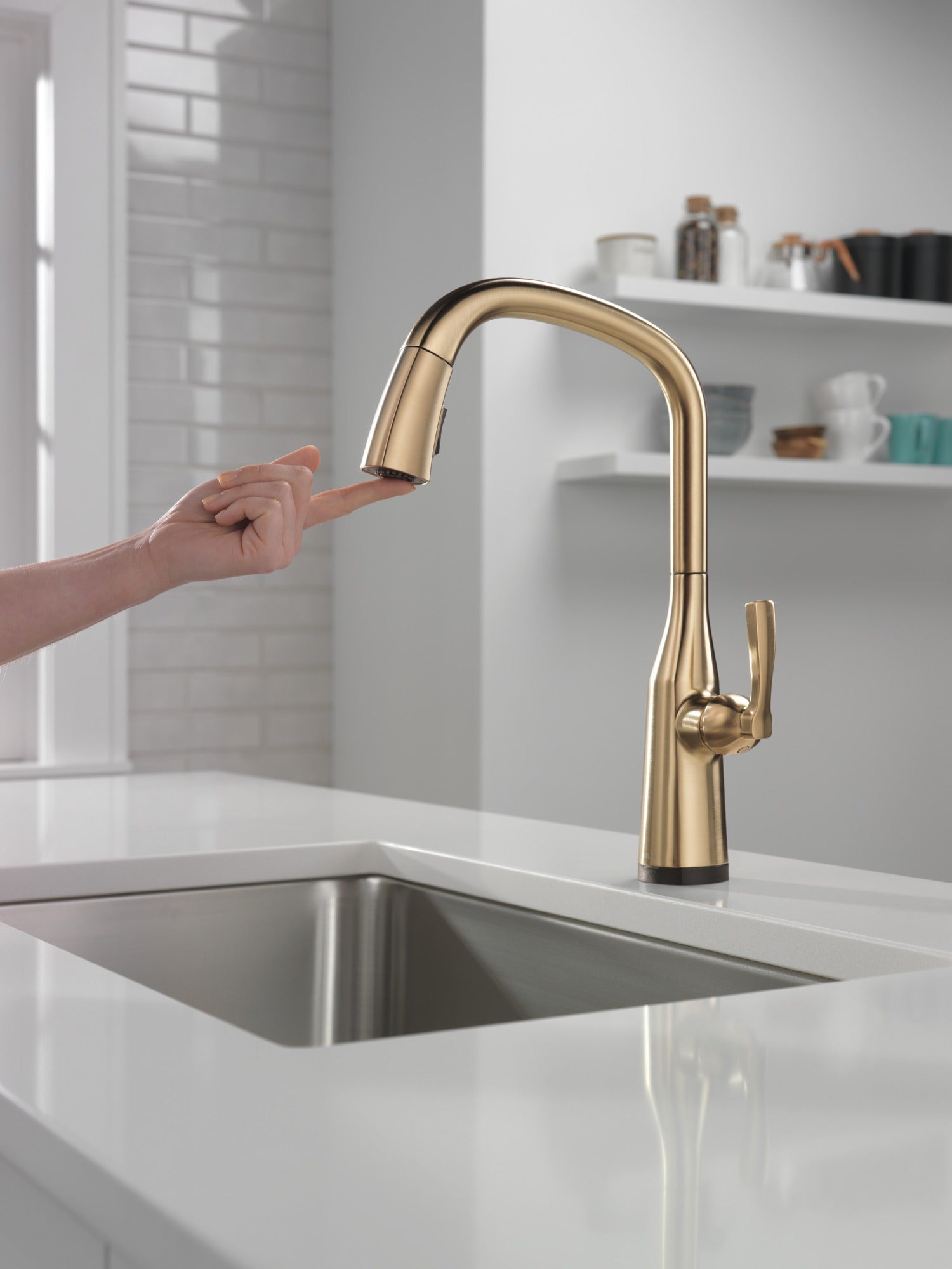 Delta Stryke® Touch<sub>2</sub>O® Pull-Down Kitchen w/ Voice