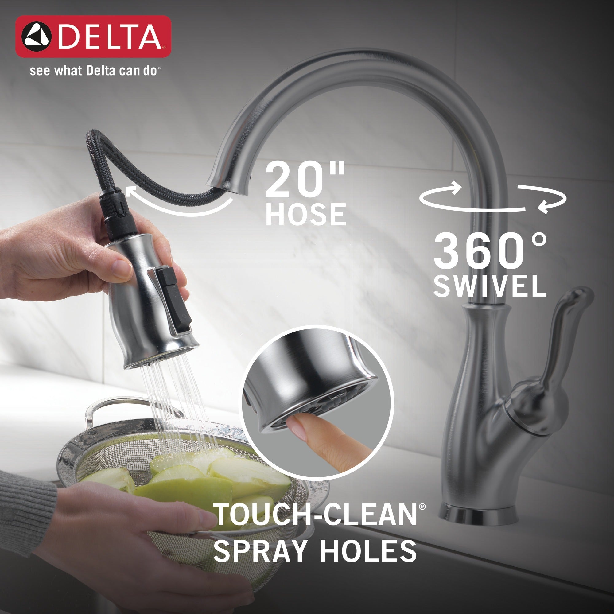 Delta Leland® Single Handle Pull-Down Kitchen Faucet with ShieldSpray® Technology
