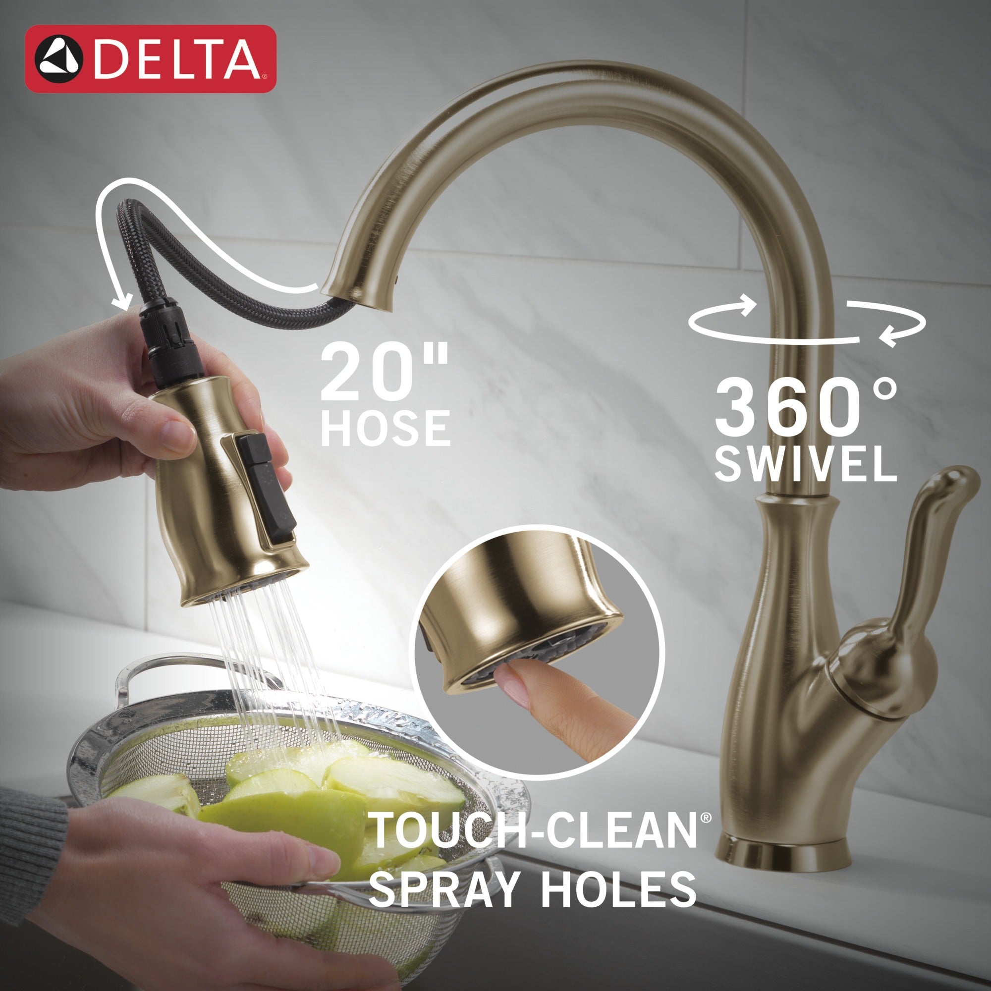 Delta Leland® Single Handle Pull-Down Kitchen Faucet with ShieldSpray® Technology