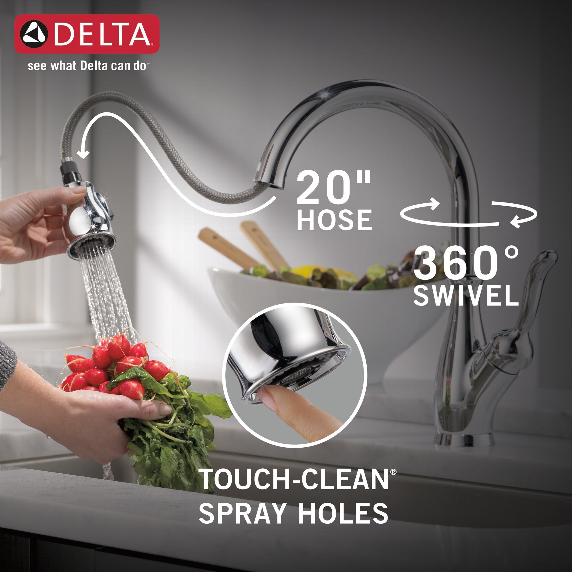 Delta Leland® Single Handle Pull-Down Kitchen Faucet with ShieldSpray® Technology