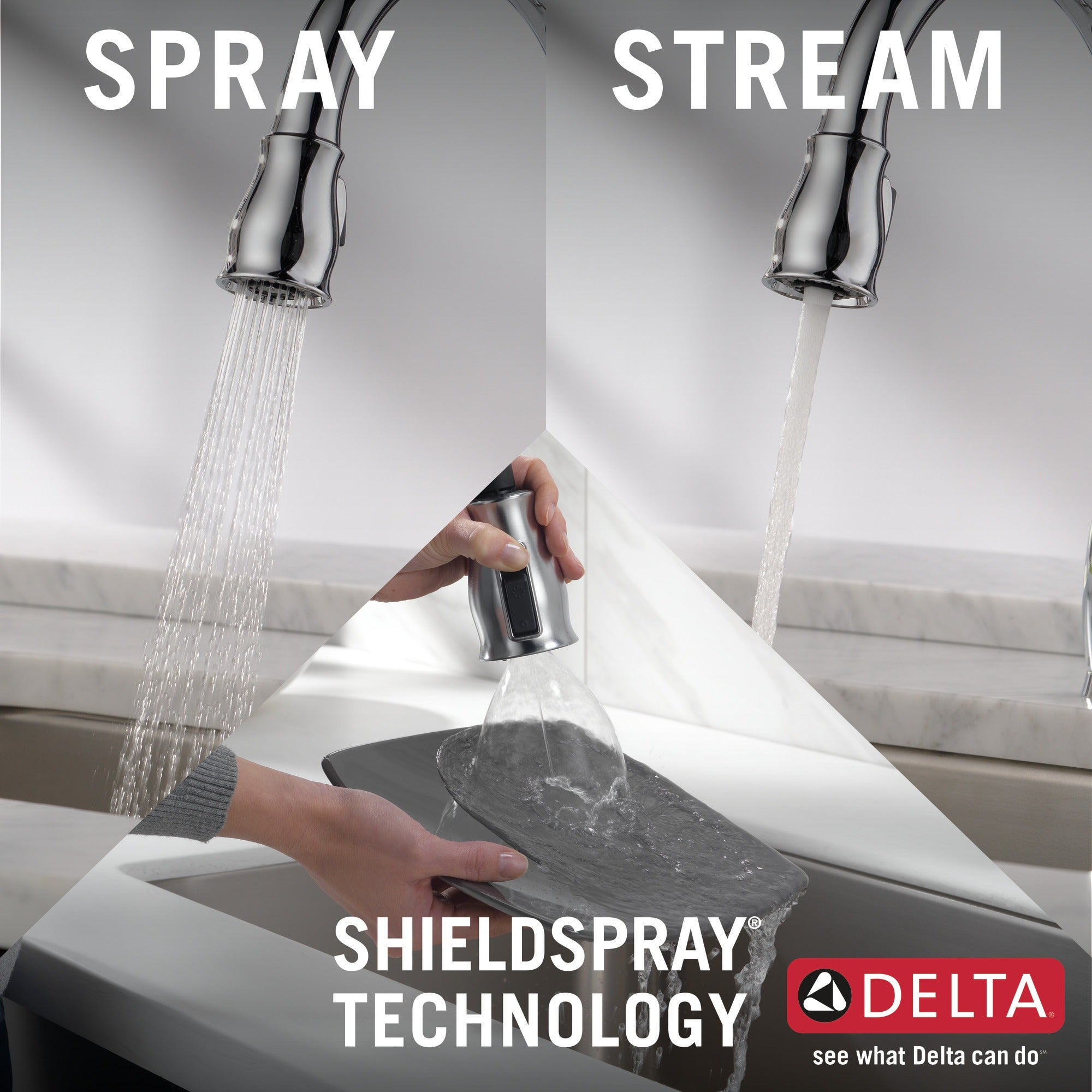 Delta Leland® Single Handle Pull-Down Kitchen Faucet with ShieldSpray® Technology