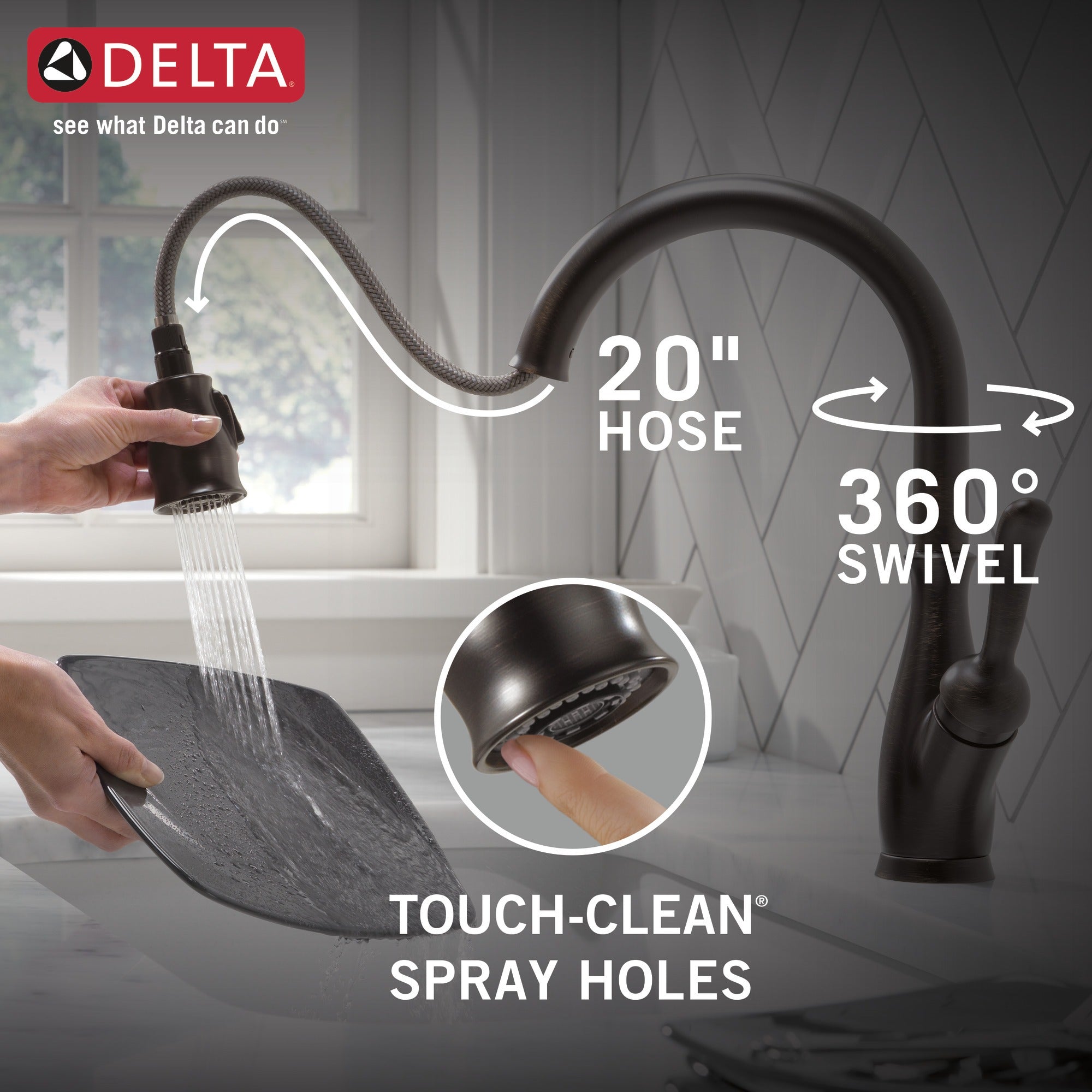Delta Leland® Single Handle Pull-Down Kitchen Faucet with ShieldSpray® Technology