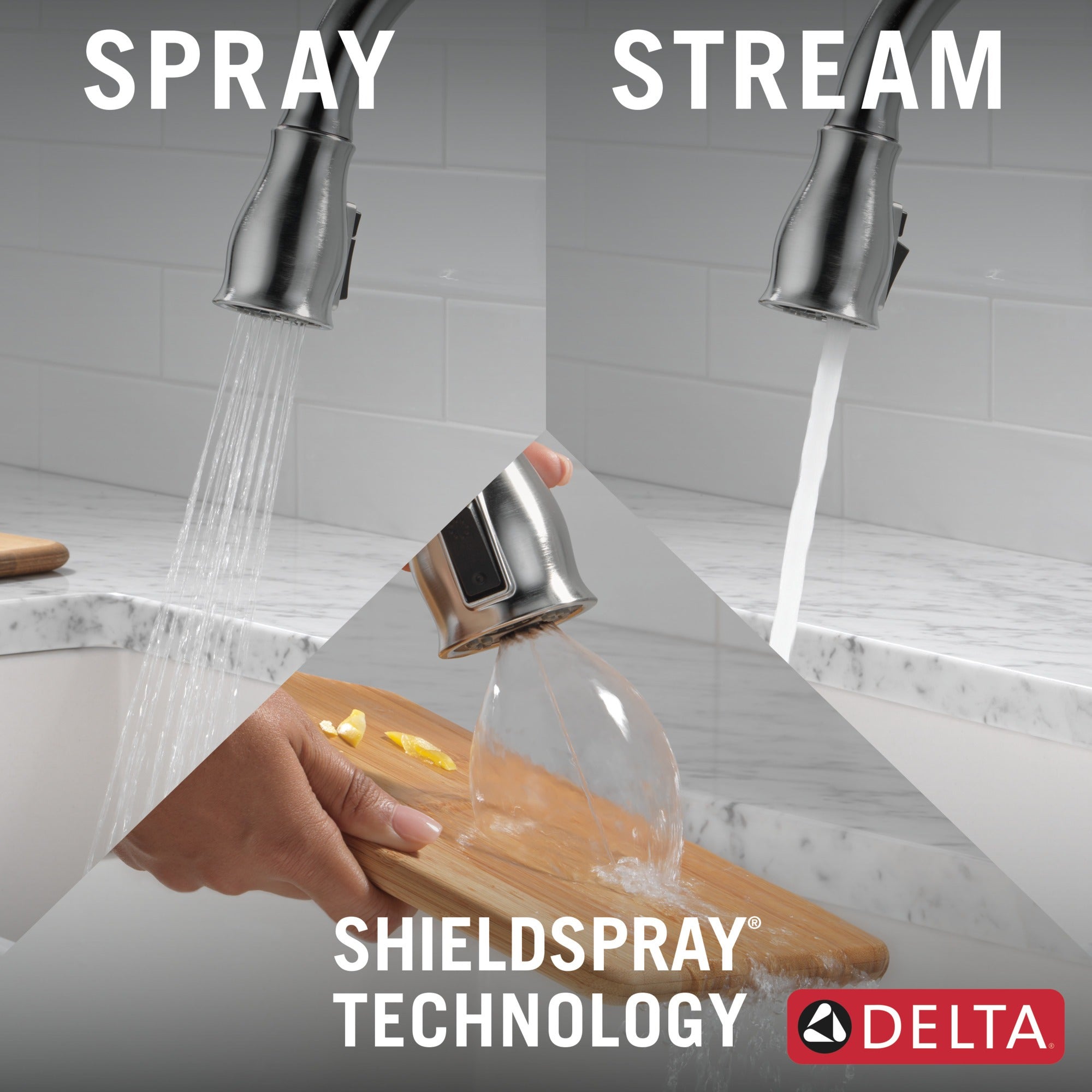 Delta Leland® Touch<sub>2</sub>O® Technology Kitchen Faucet with Touchless Technology