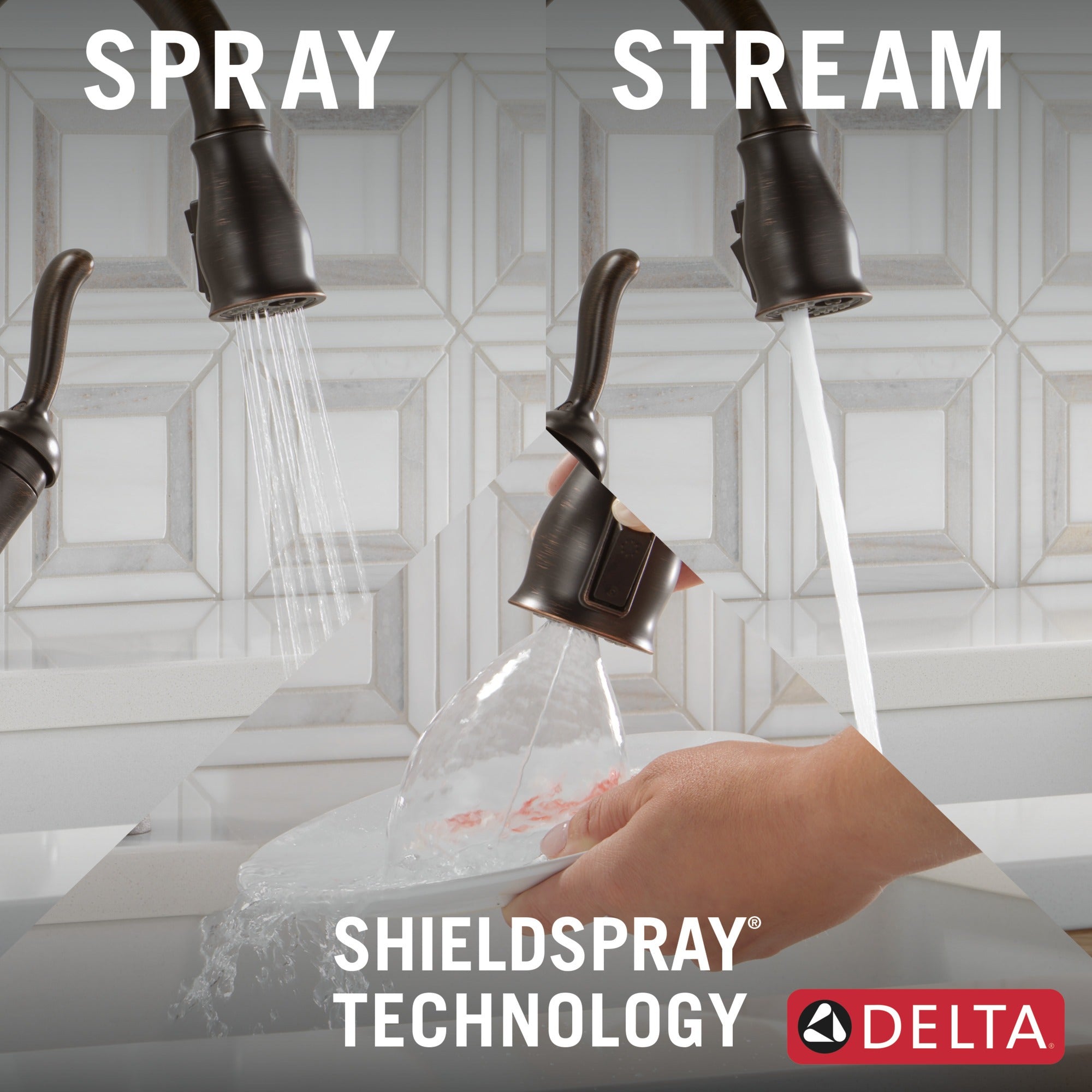 Delta Leland® Touch<sub>2</sub>O® Technology Kitchen Faucet with Touchless Technology