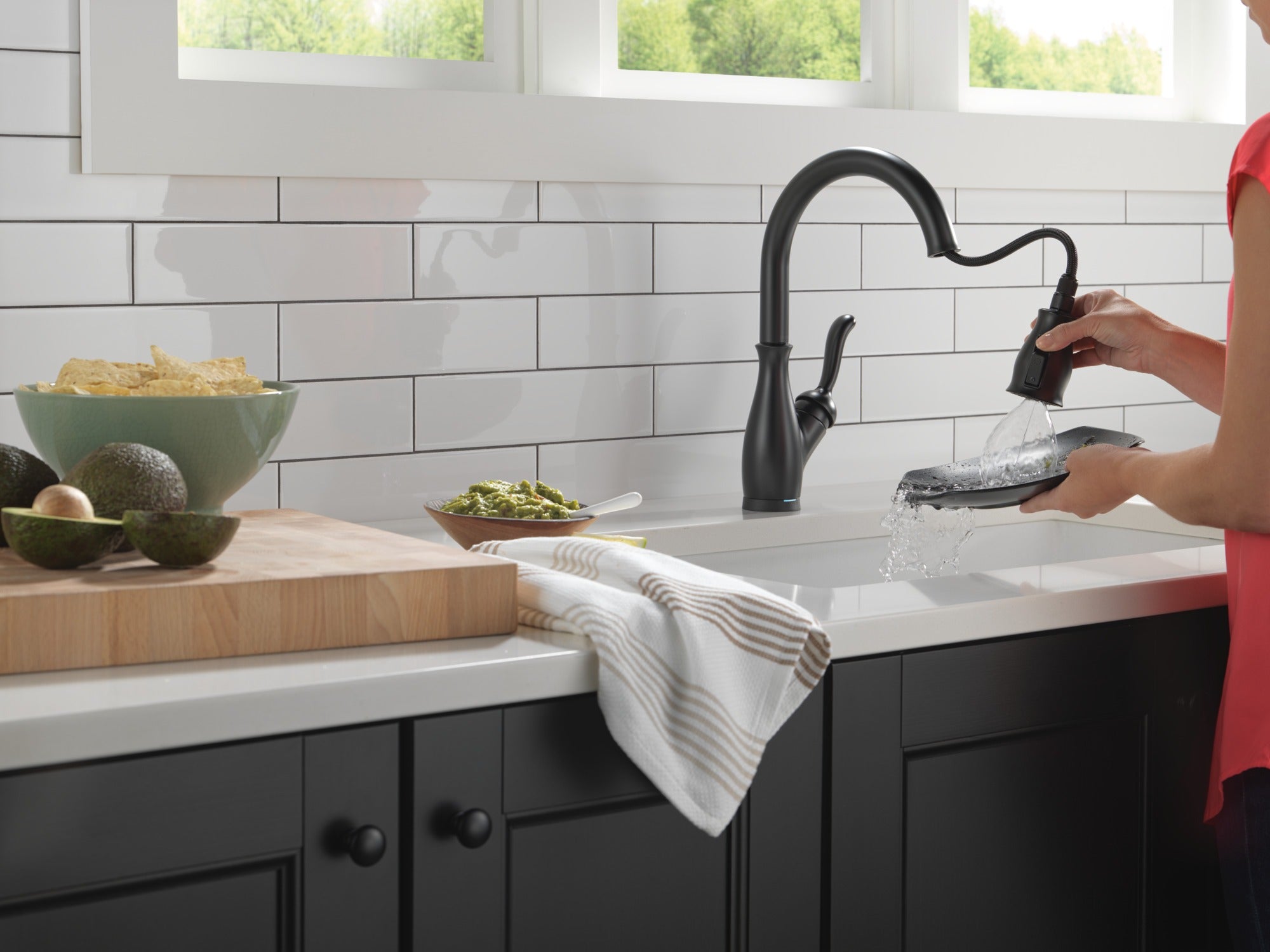 Delta Leland® VoiceIQ® Single Handle Pull-Down Faucet with Touch<sub>2</sub>O® Technology