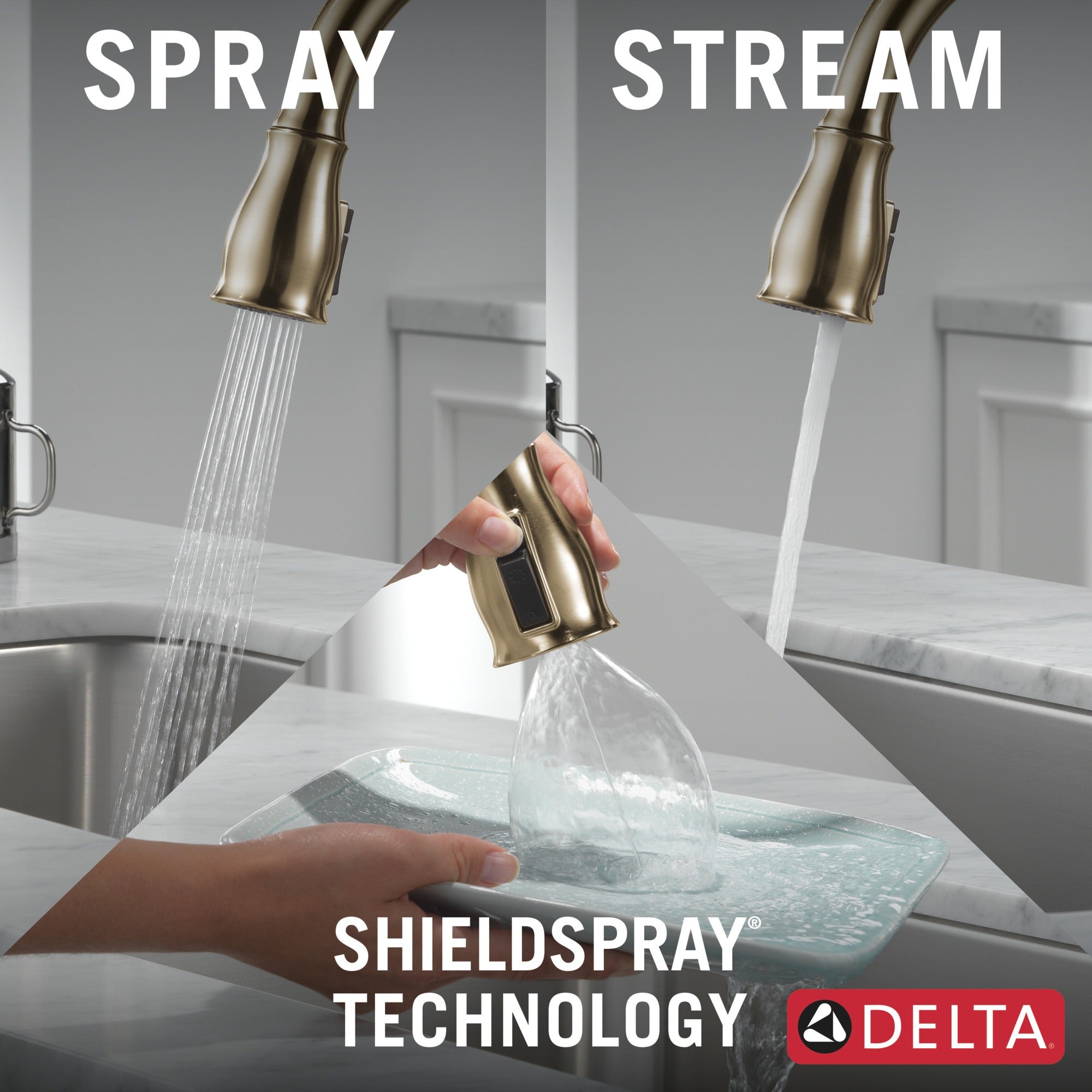 Delta Leland® VoiceIQ® Single Handle Pull-Down Faucet with Touch<sub>2</sub>O® Technology