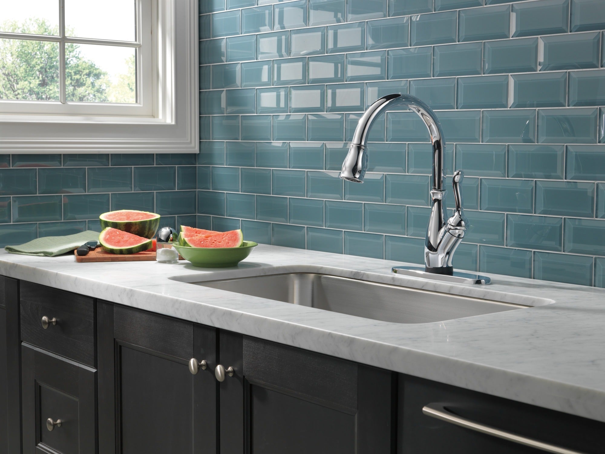 Delta Leland® VoiceIQ® Single Handle Pull-Down Faucet with Touch<sub>2</sub>O® Technology