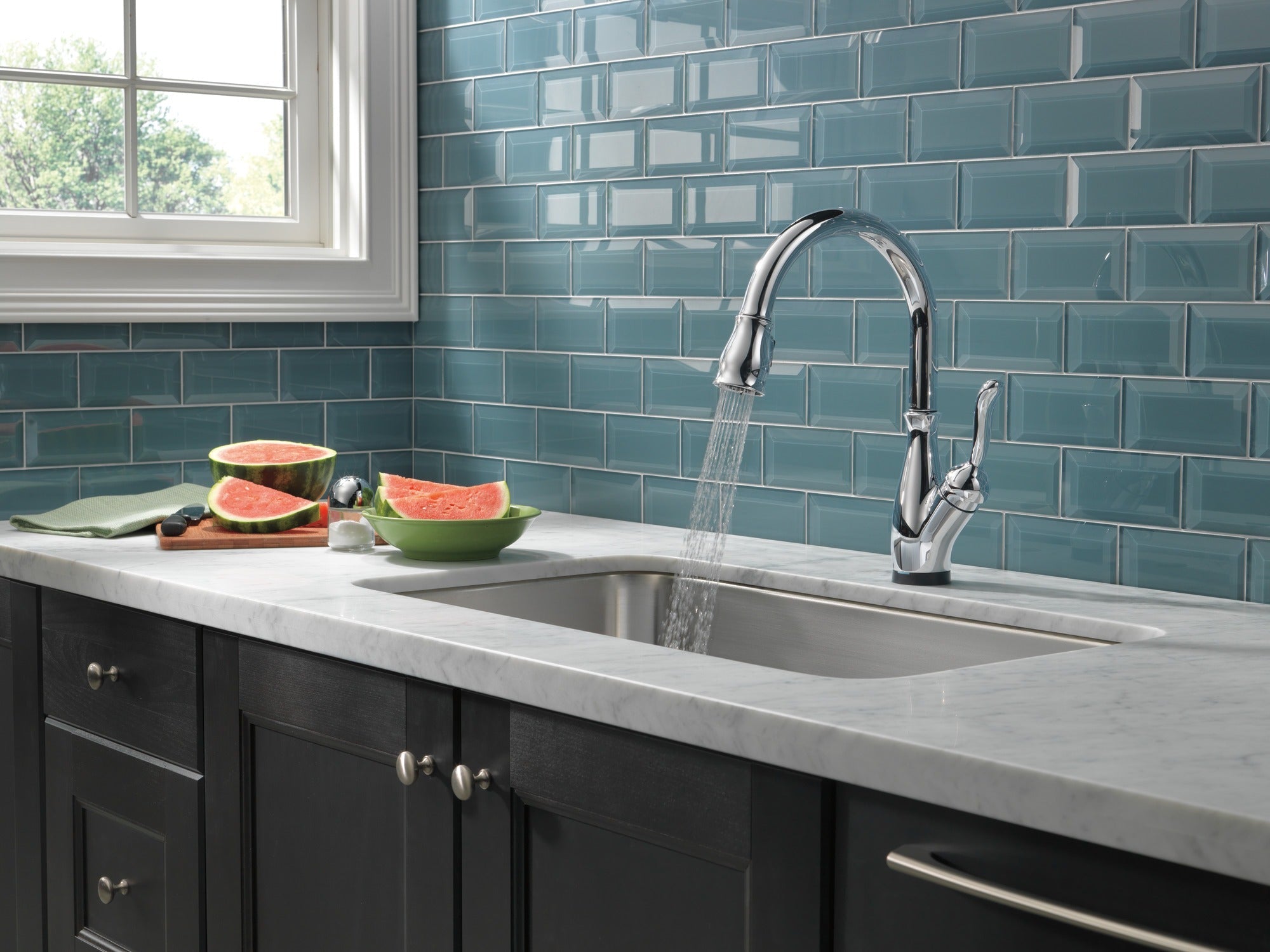 Delta Leland® VoiceIQ® Single Handle Pull-Down Faucet with Touch<sub>2</sub>O® Technology