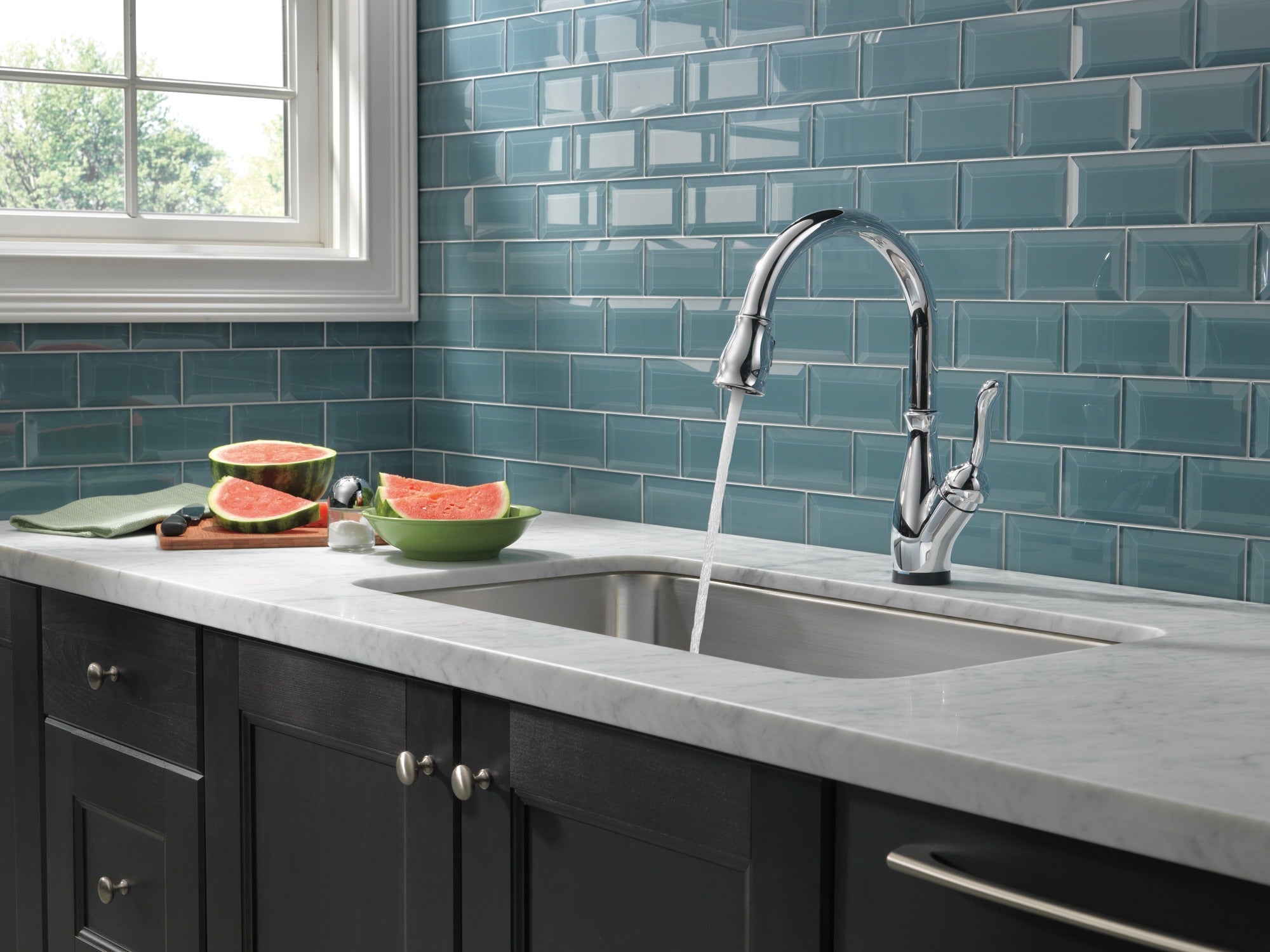 Delta Leland® VoiceIQ® Single Handle Pull-Down Faucet with Touch<sub>2</sub>O® Technology