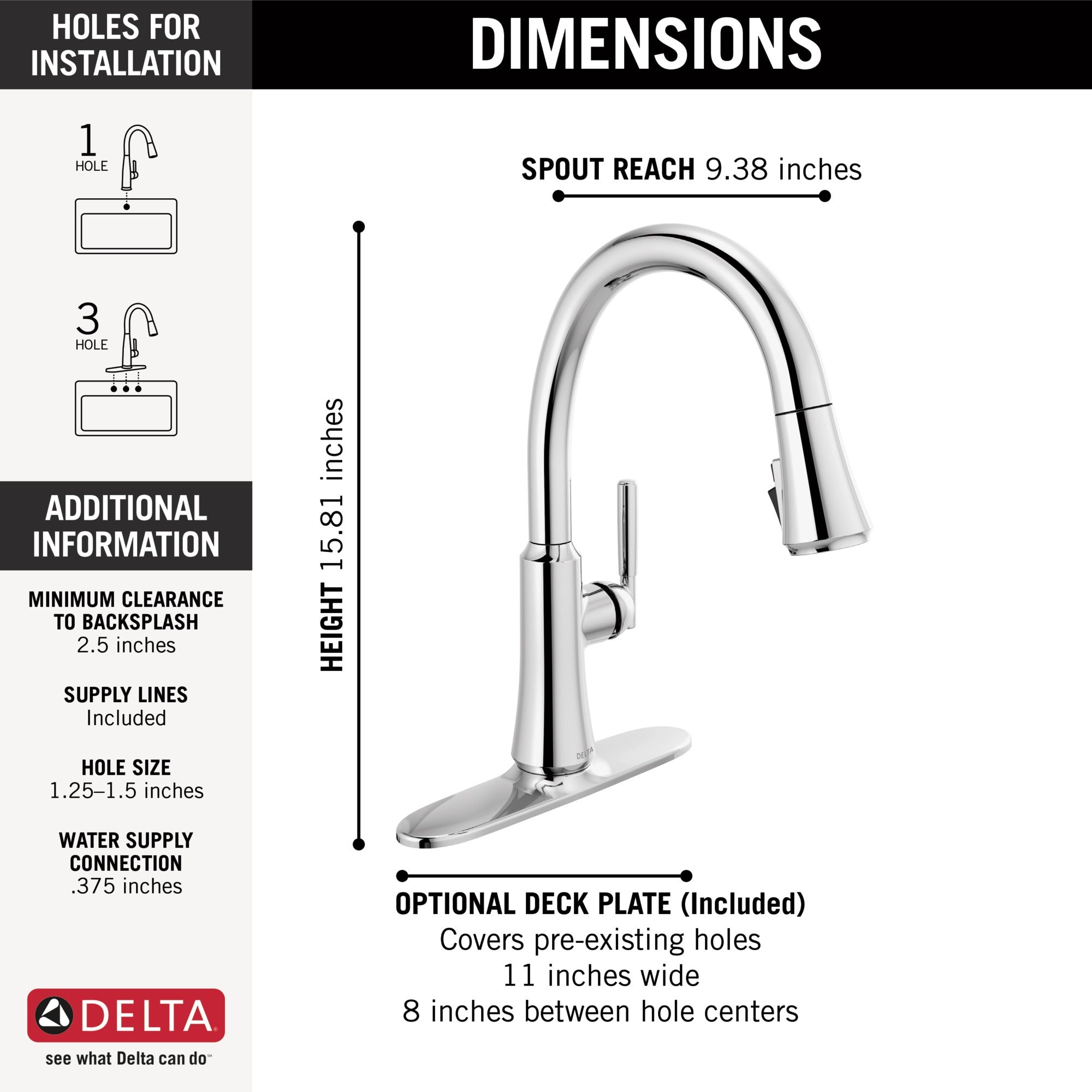 Delta Coranto® Single Handle Pull-Down Kitchen Faucet