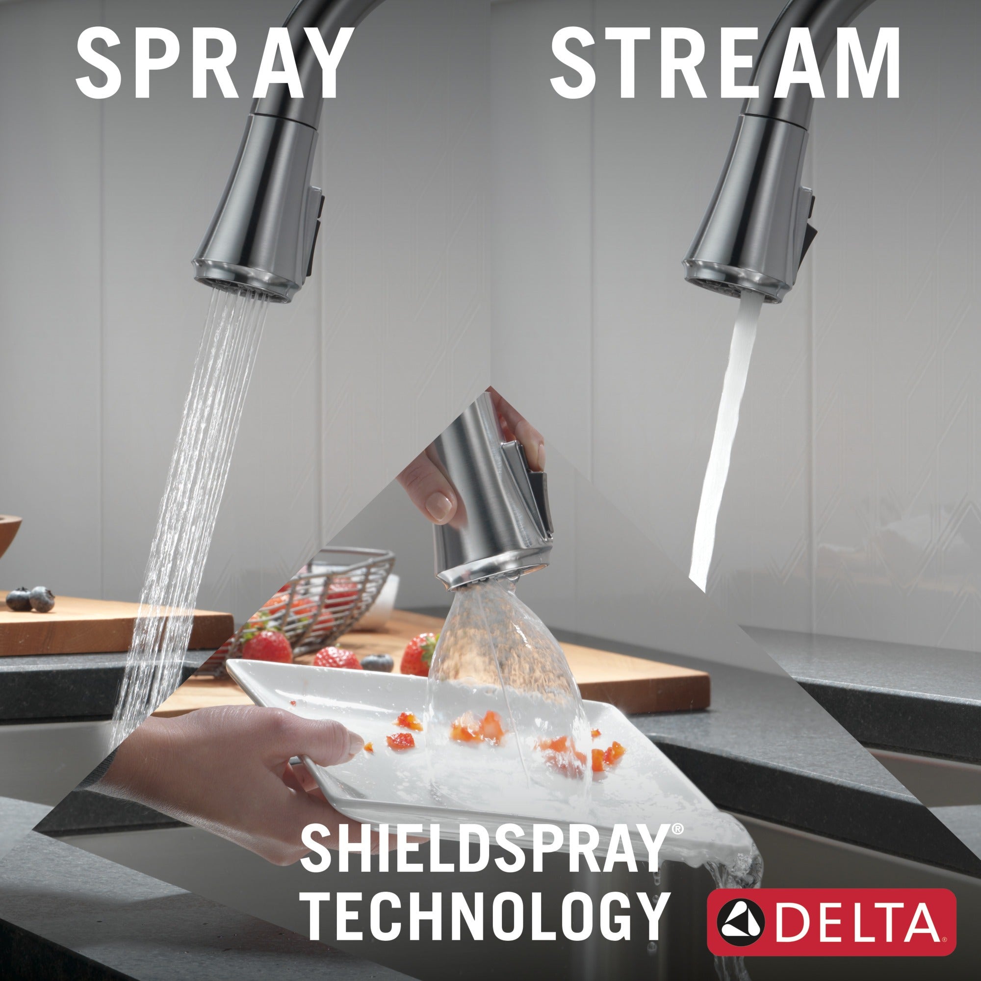 Delta Coranto® Single Handle Pull-Down Kitchen Faucet with Touch<sub>2</sub>O® Technology