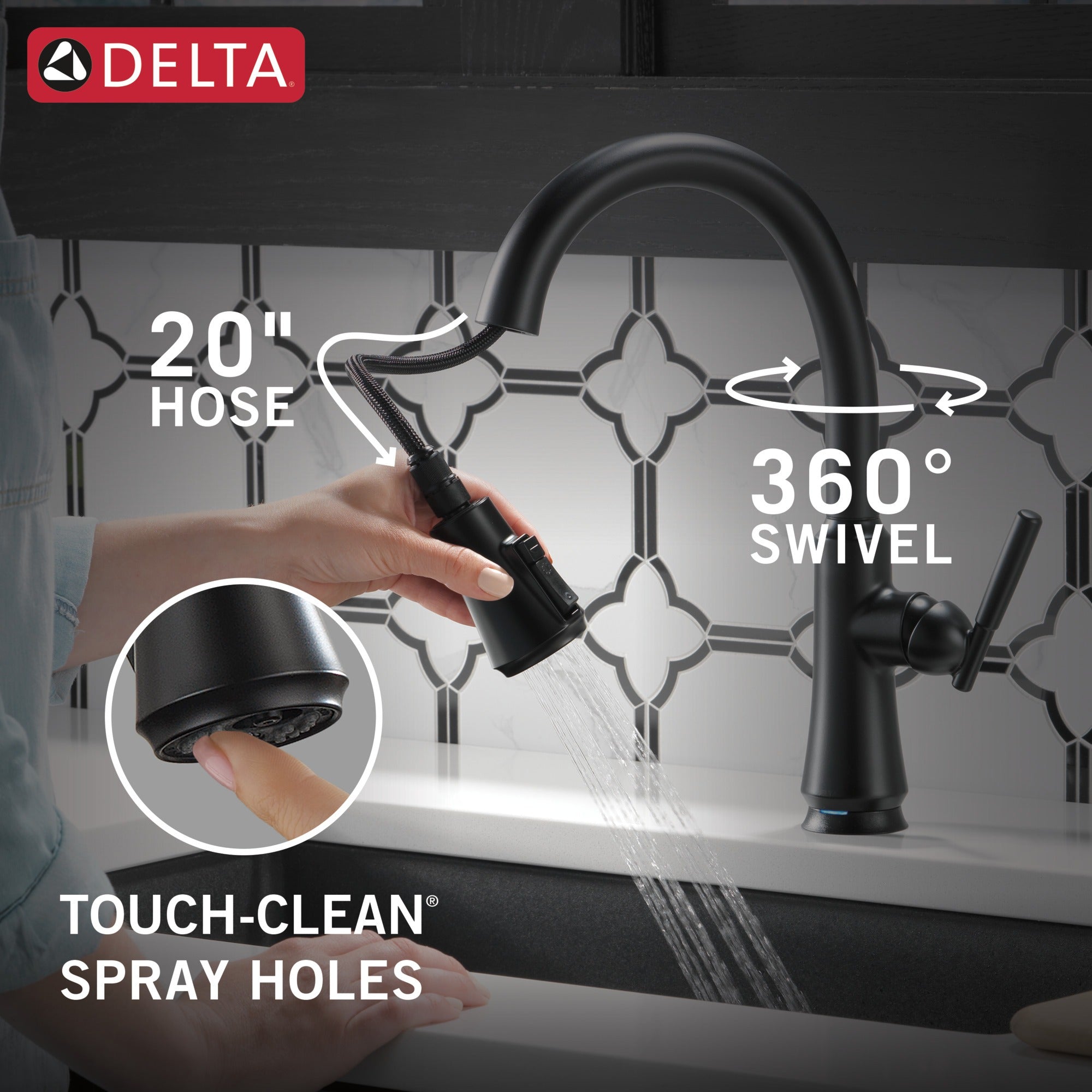Delta Coranto® Single Handle Pull-Down Kitchen Faucet with Touch<sub>2</sub>O® Technology