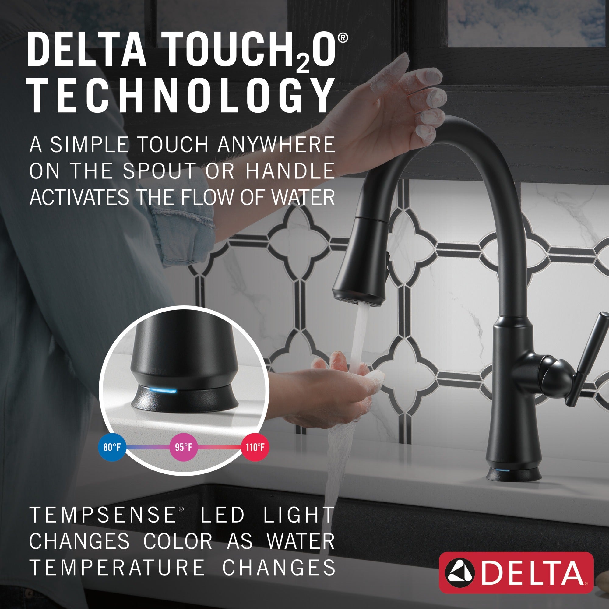 Delta Coranto® Single Handle Pull-Down Kitchen Faucet with Touch<sub>2</sub>O® Technology