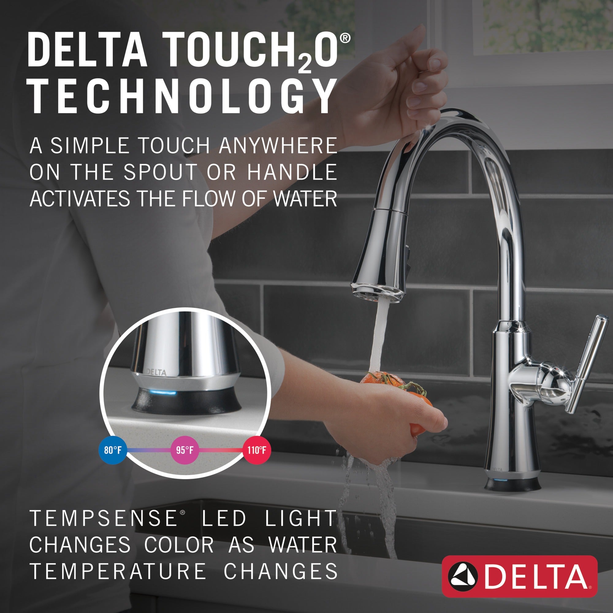 Delta Coranto® Single Handle Pull-Down Kitchen Faucet with Touch<sub>2</sub>O® Technology